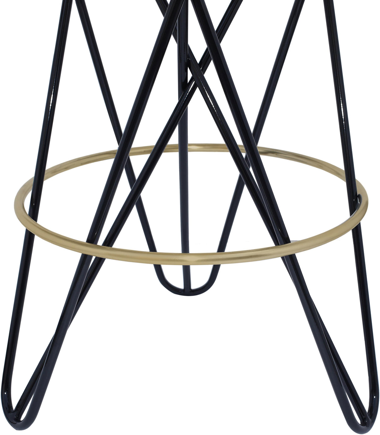 Mercury Black / Gold Counter Stool - galleria furniture outlet