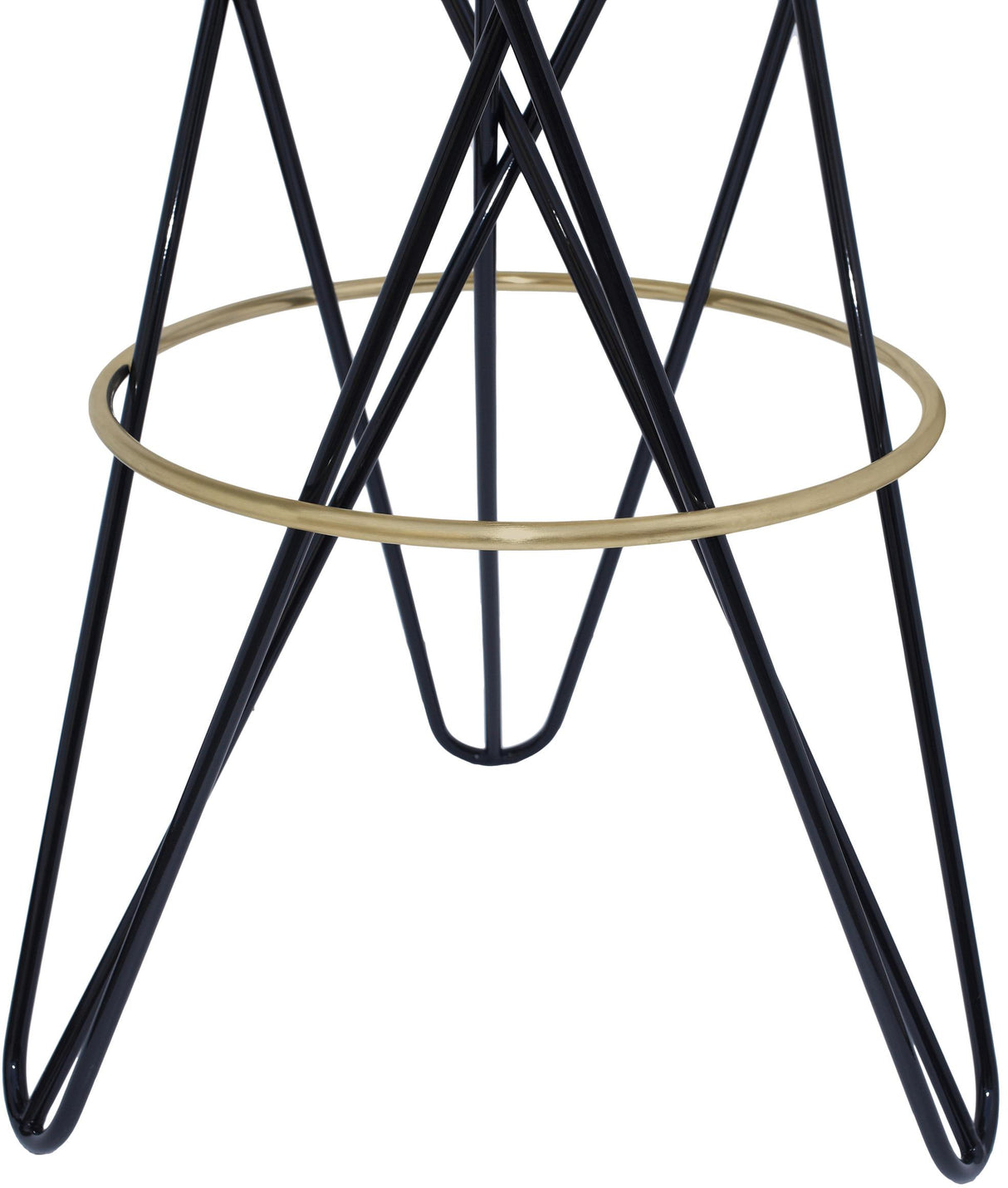 Mercury Black / Gold Bar Stool - galleria furniture outlet