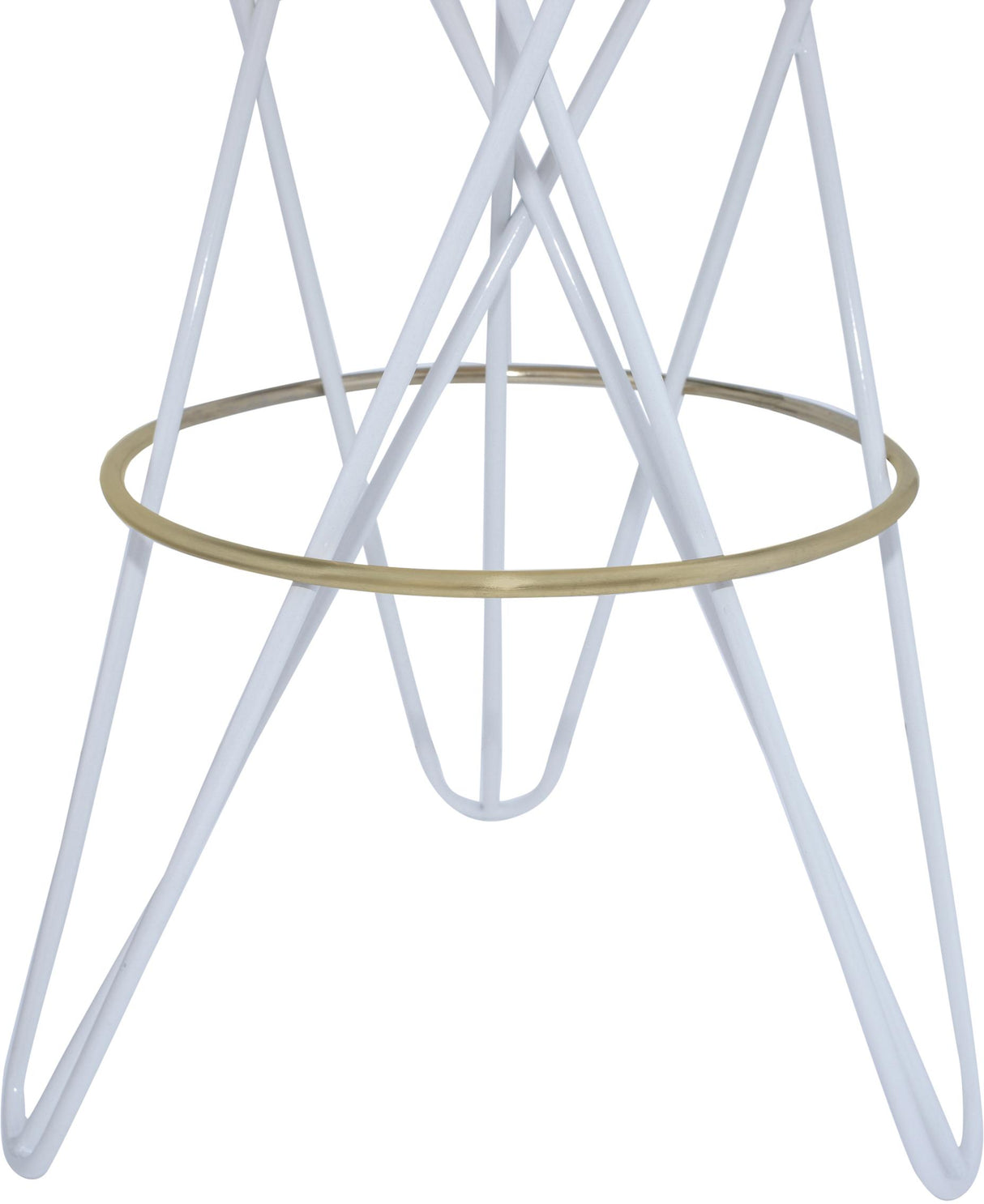 Mercury White / Gold Bar Stool - galleria furniture outlet