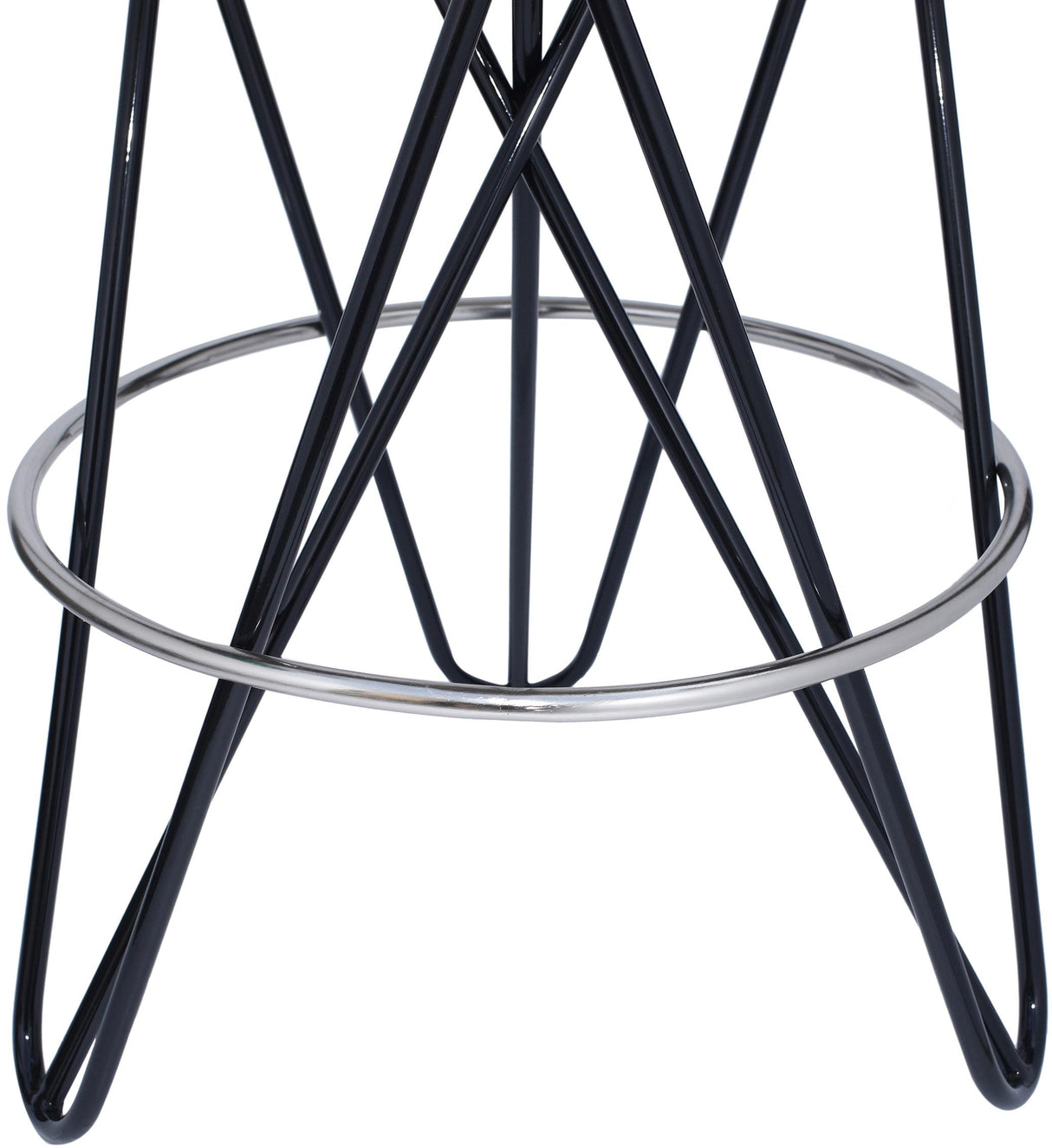 Mercury Black / Silver Counter Stool - galleria furniture outlet