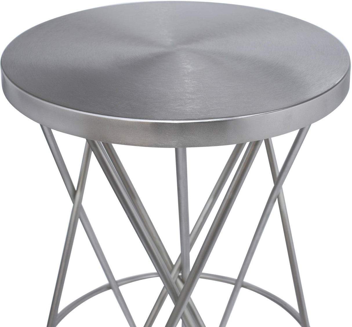 Mercury Silver Bar Stool - galleria furniture outlet