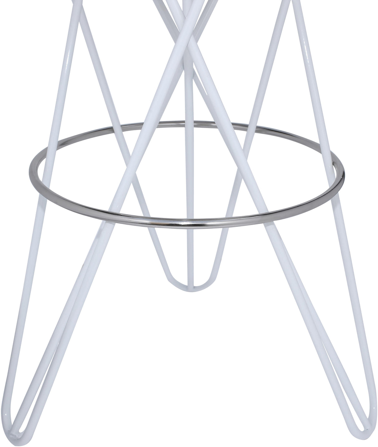 Mercury White / Silver Bar Stool - galleria furniture outlet