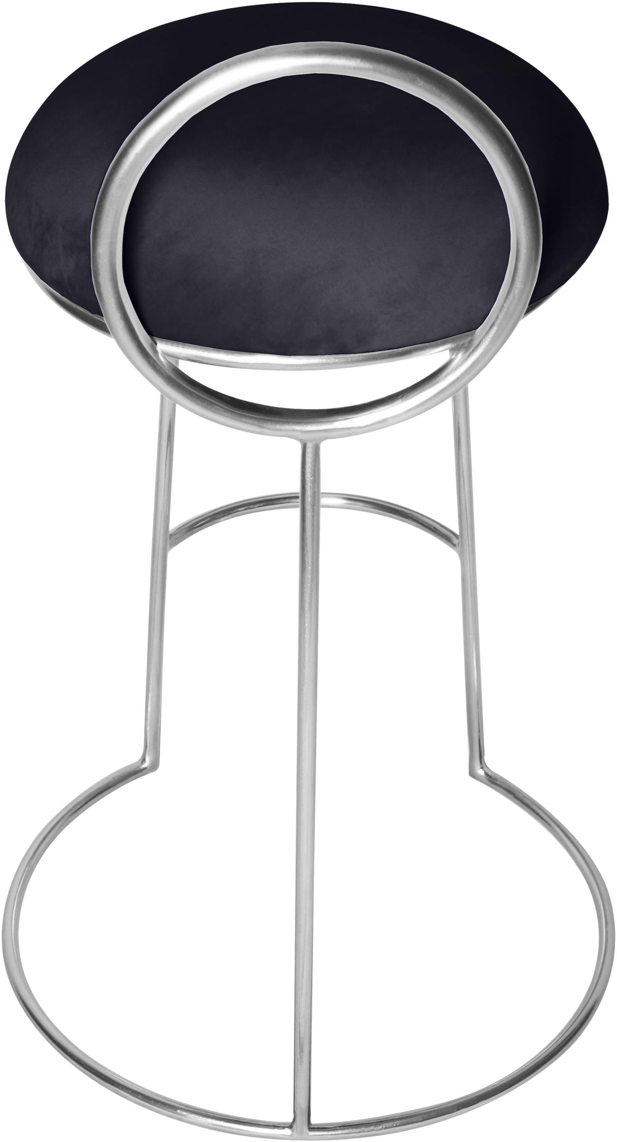 Ring Black Velvet Counter Stool - galleria furniture outlet