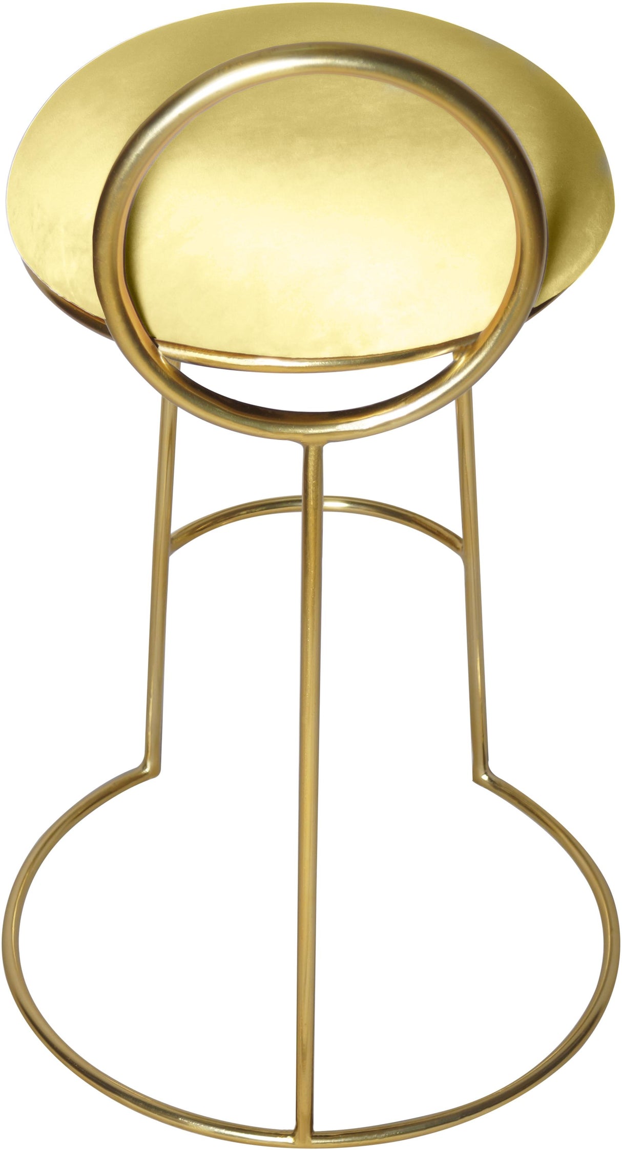 Ring Yellow Velvet Counter Stool - galleria furniture outlet