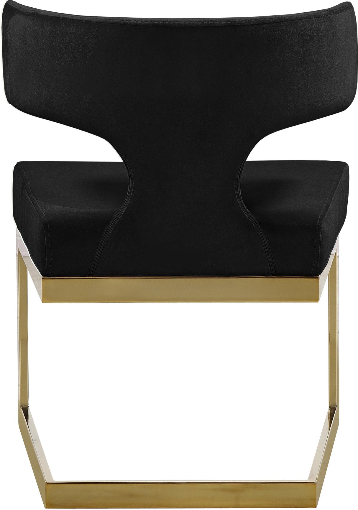 Alexandra Black Velvet Dining Chair - galleria furniture outlet