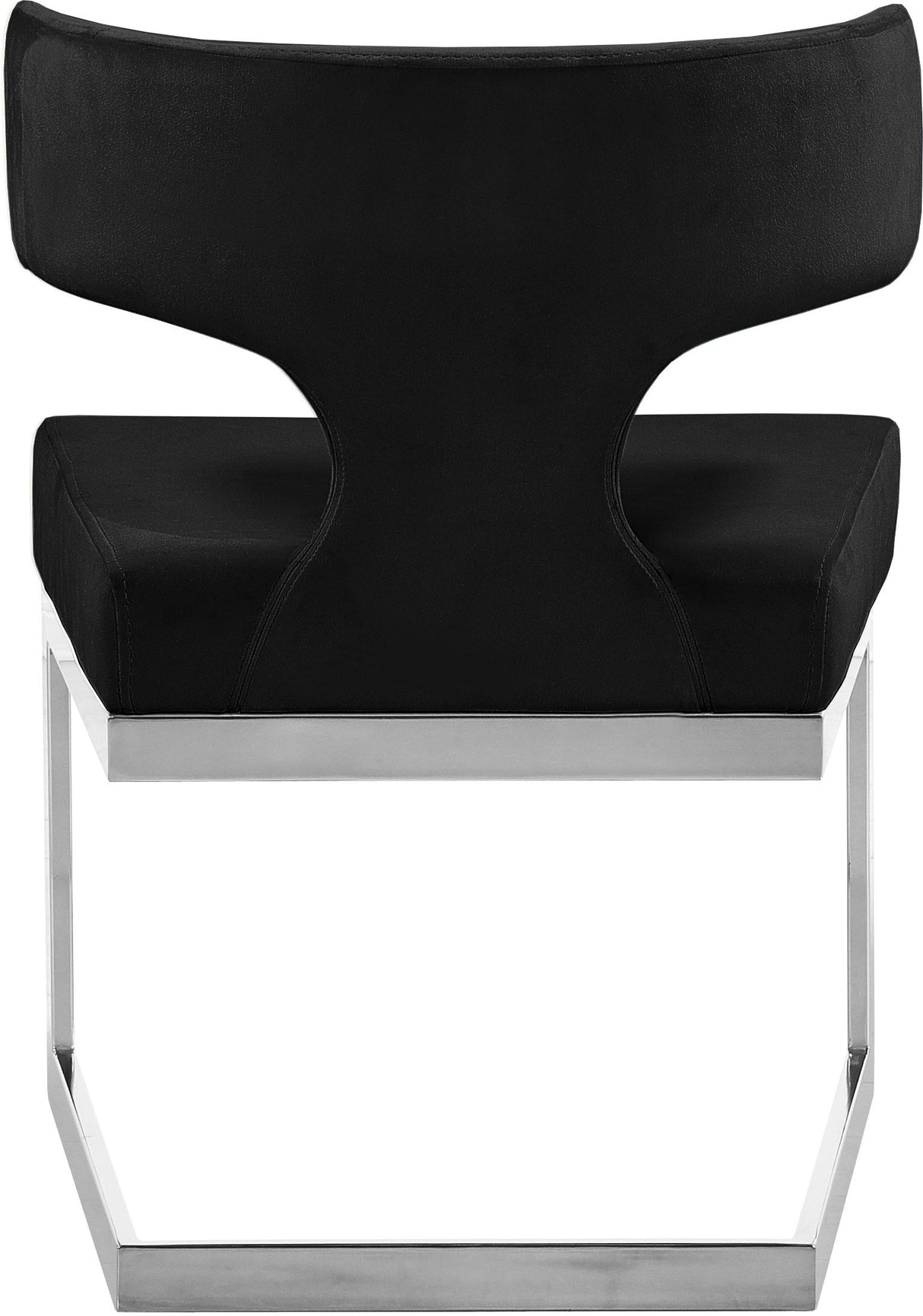Alexandra Black Velvet Dining Chair - galleria furniture outlet