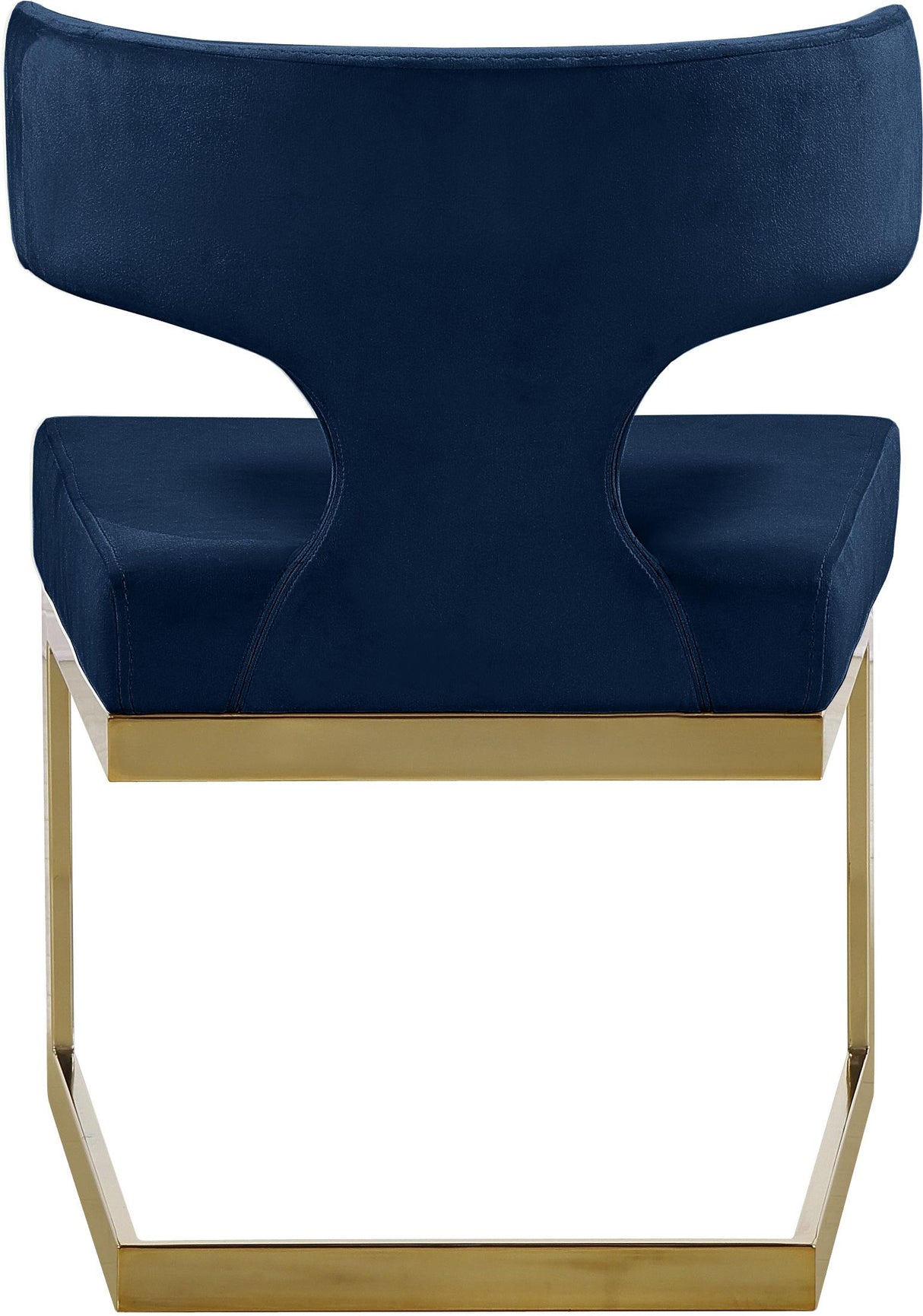 Alexandra Navy Velvet Dining Chair - galleria furniture outlet