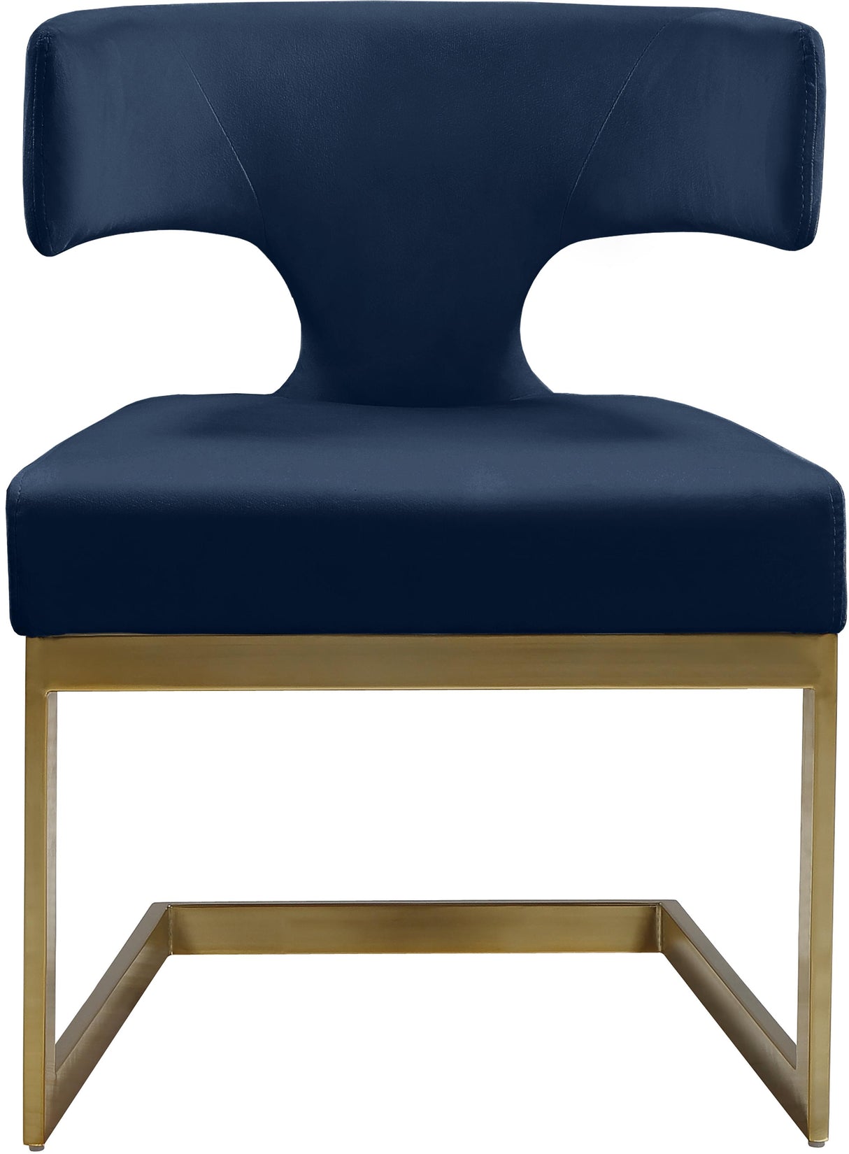 Alexandra Navy Velvet Dining Chair - galleria furniture outlet