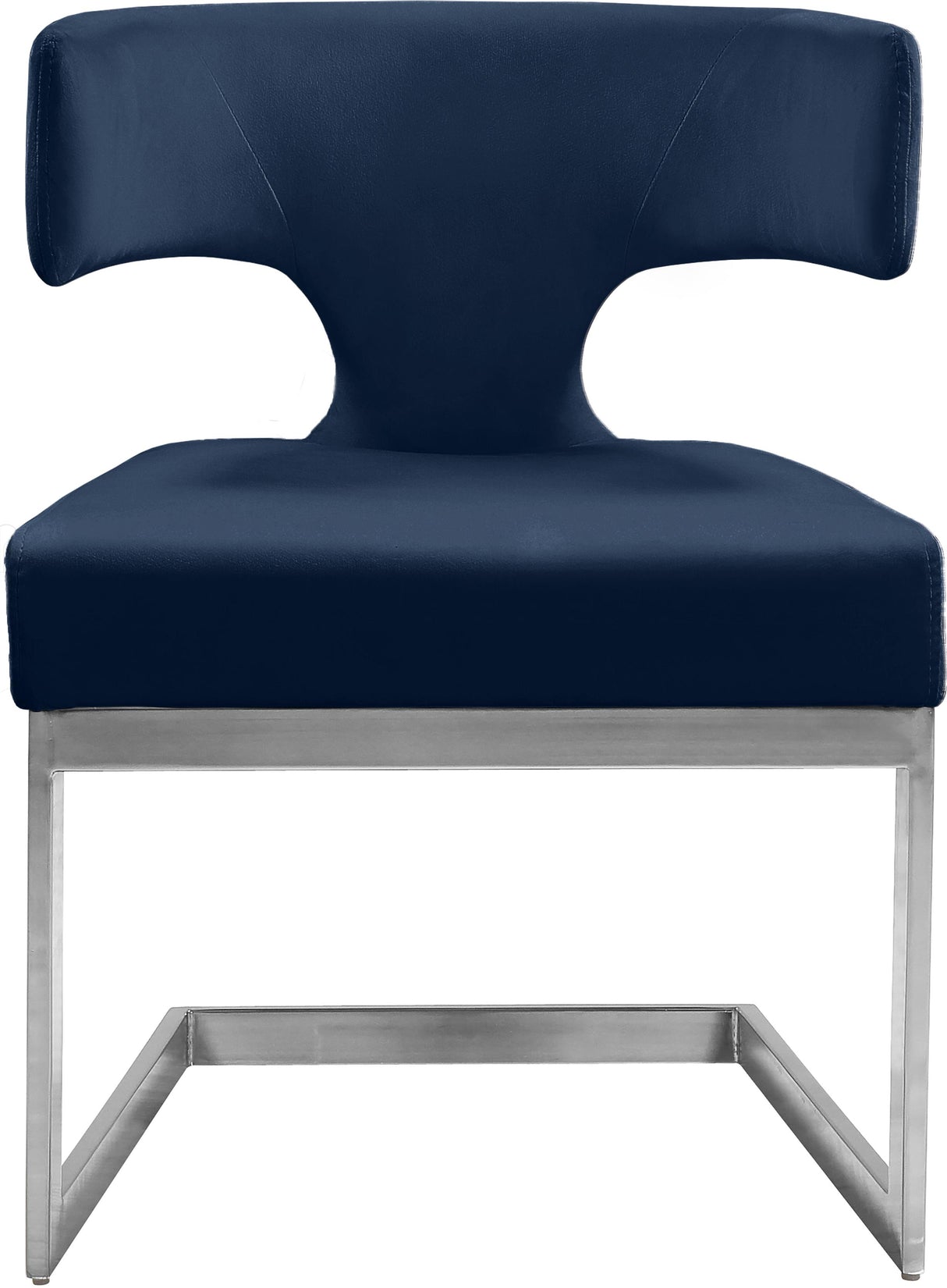 Alexandra Navy Velvet Dining Chair - galleria furniture outlet