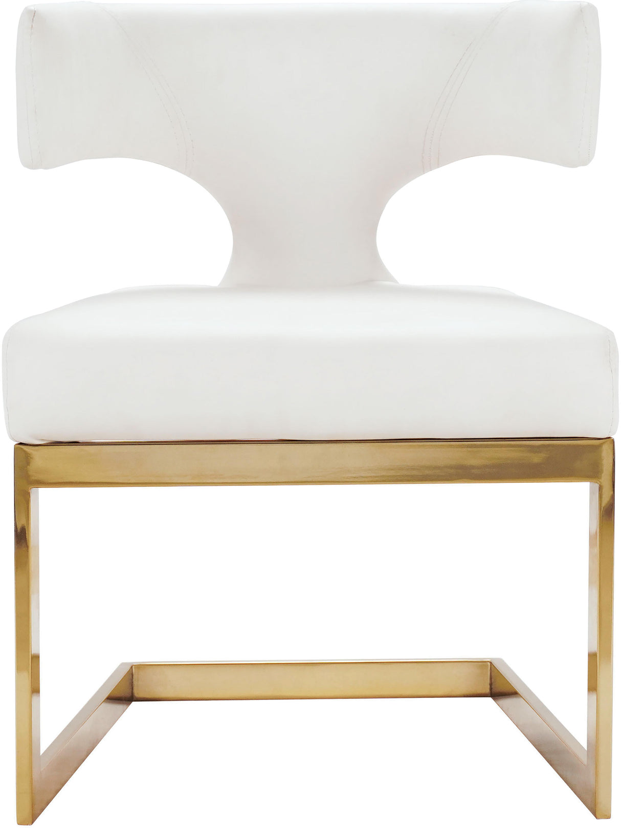 Alexandra White Faux Leather Dining Chair - galleria furniture outlet