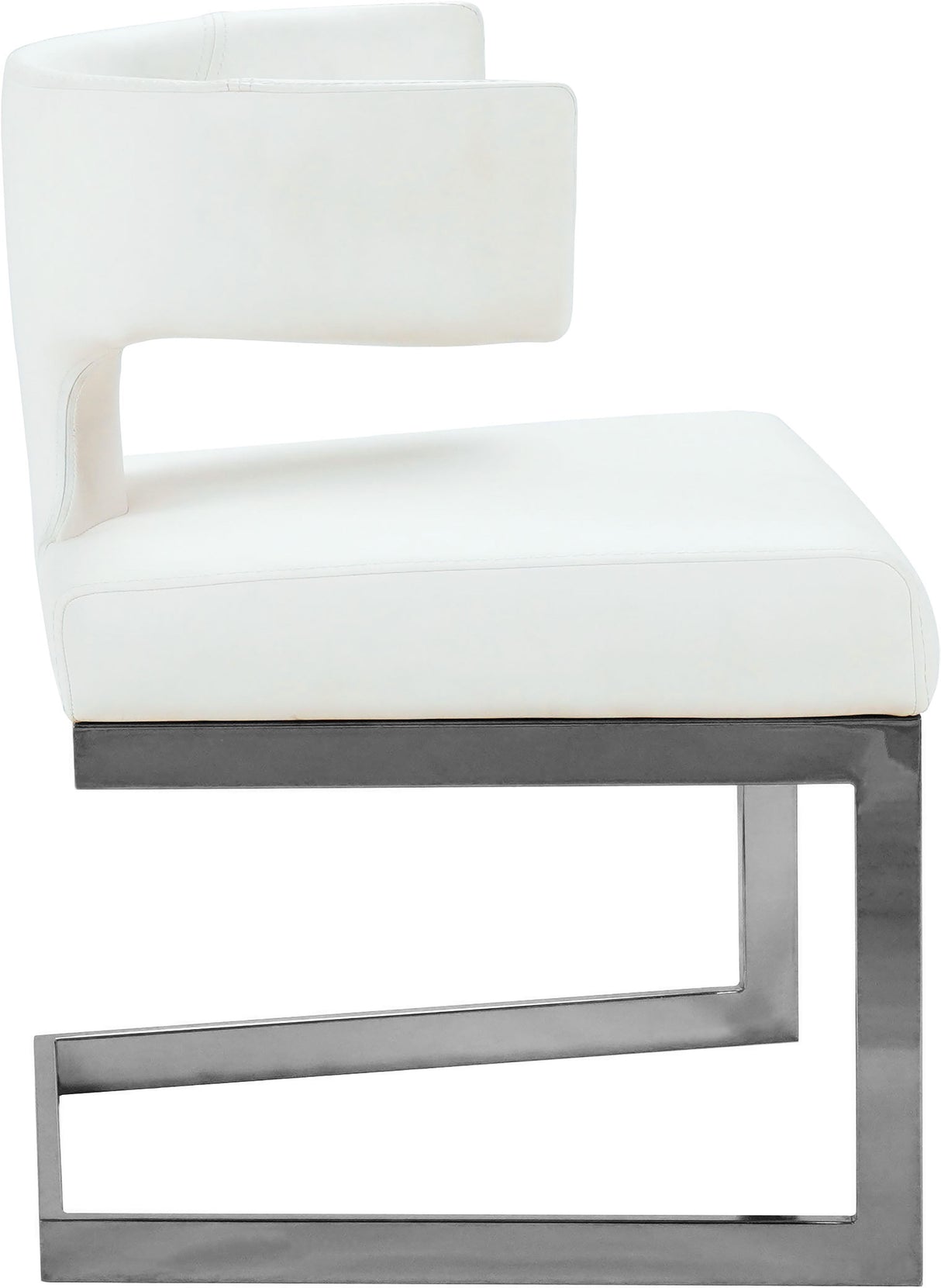 Alexandra White Faux Leather Dining Chair - galleria furniture outlet
