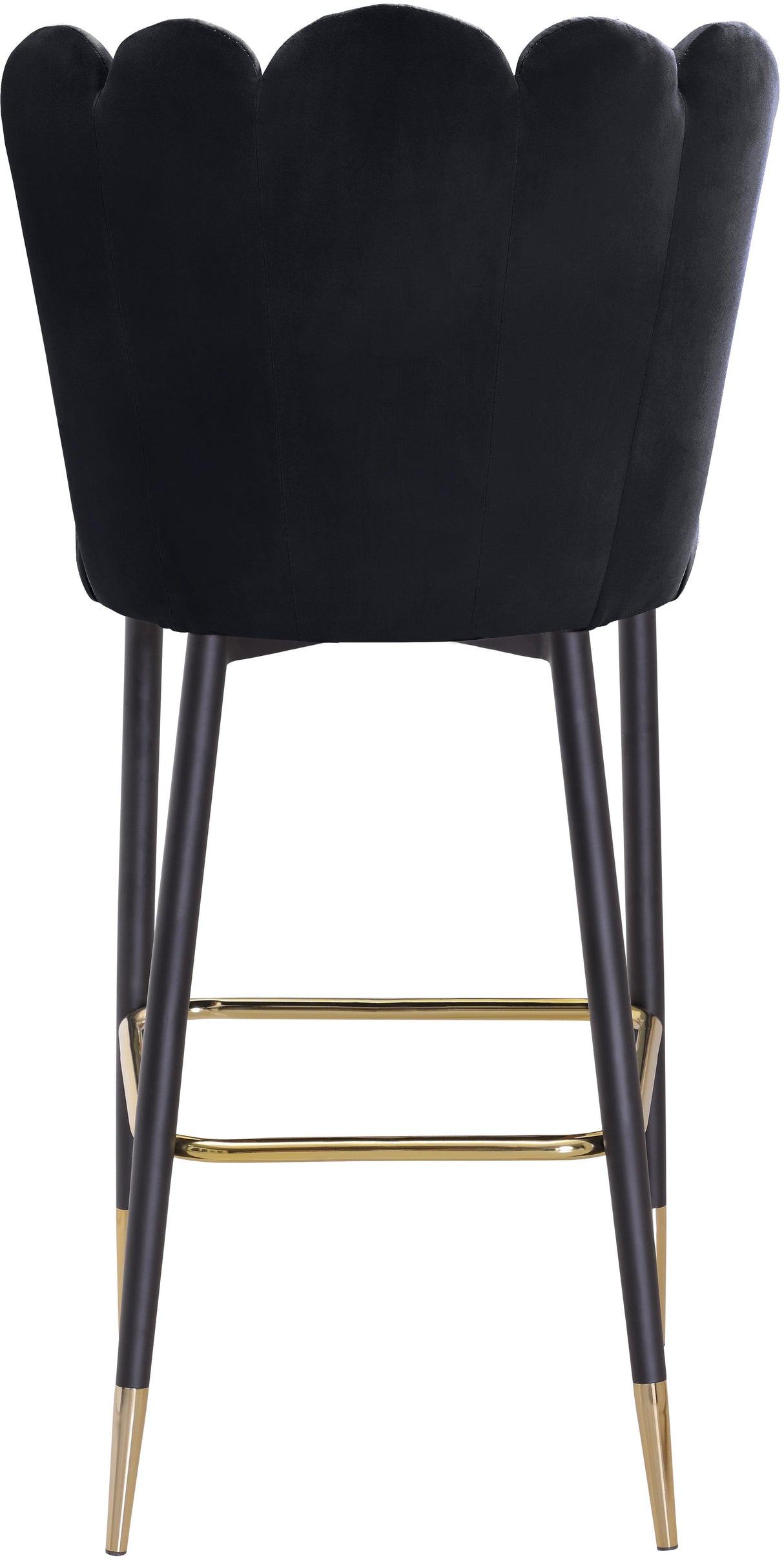Lily Black Velvet Stool - galleria furniture outlet