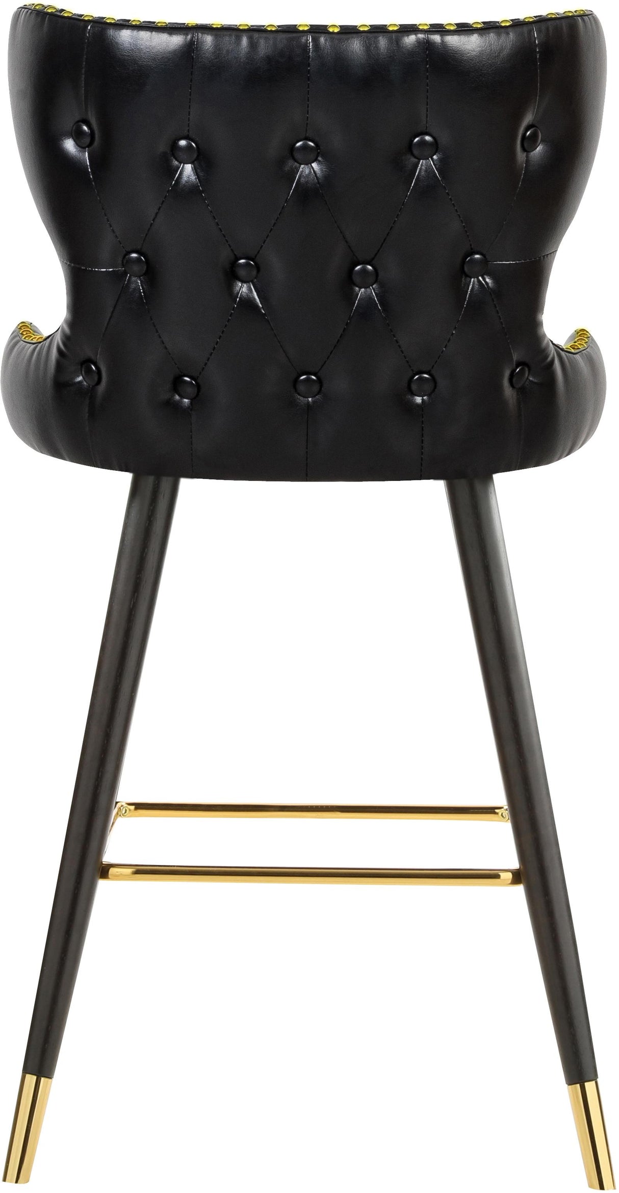 Hendrix Black Faux Leather Counter/Bar Stool - galleria furniture outlet