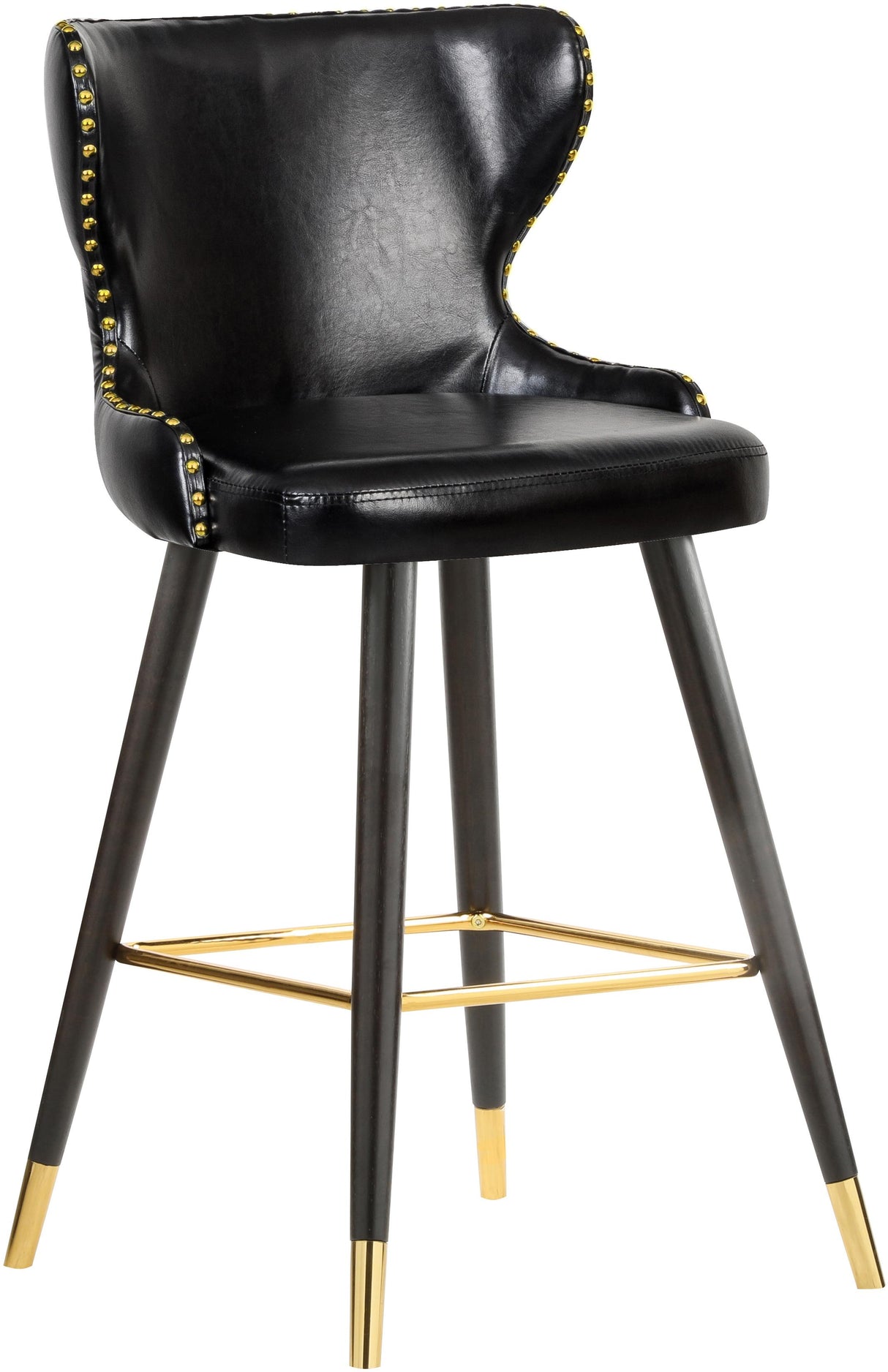 Hendrix Black Faux Leather Counter/Bar Stool - galleria furniture outlet
