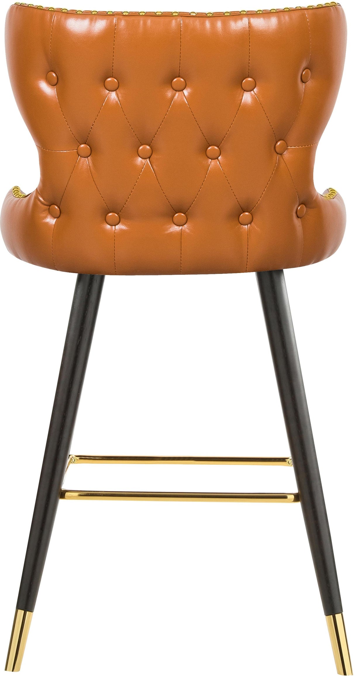 Hendrix Cognac Faux Leather Counter/Bar Stool - galleria furniture outlet