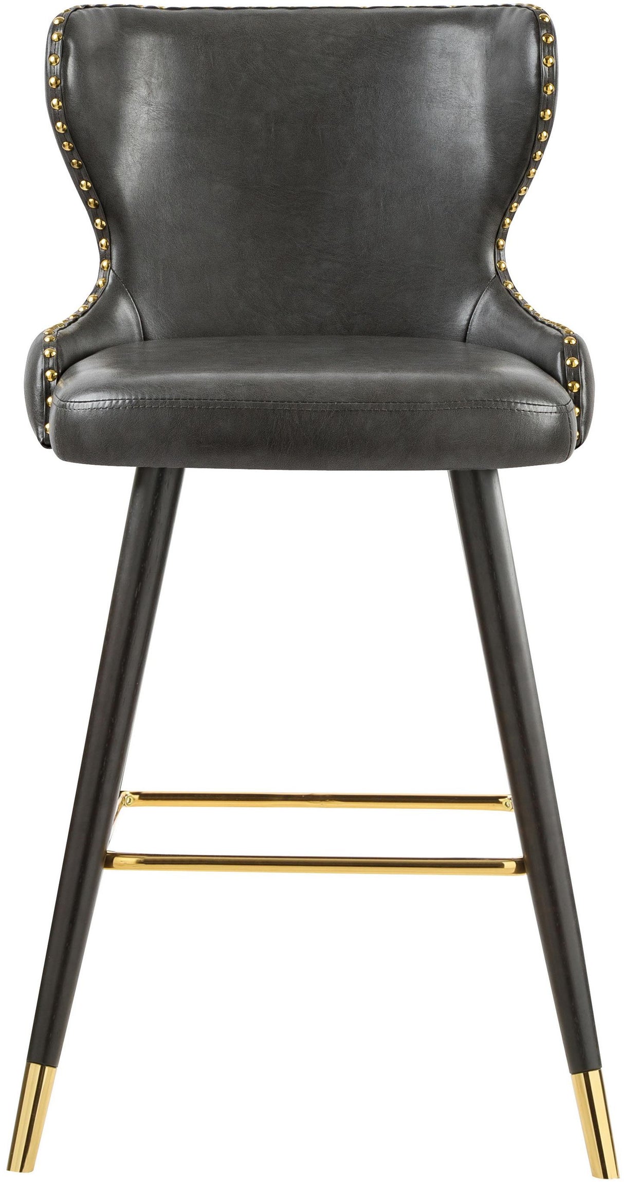 Hendrix Grey Faux Leather Counter/Bar Stool - galleria furniture outlet