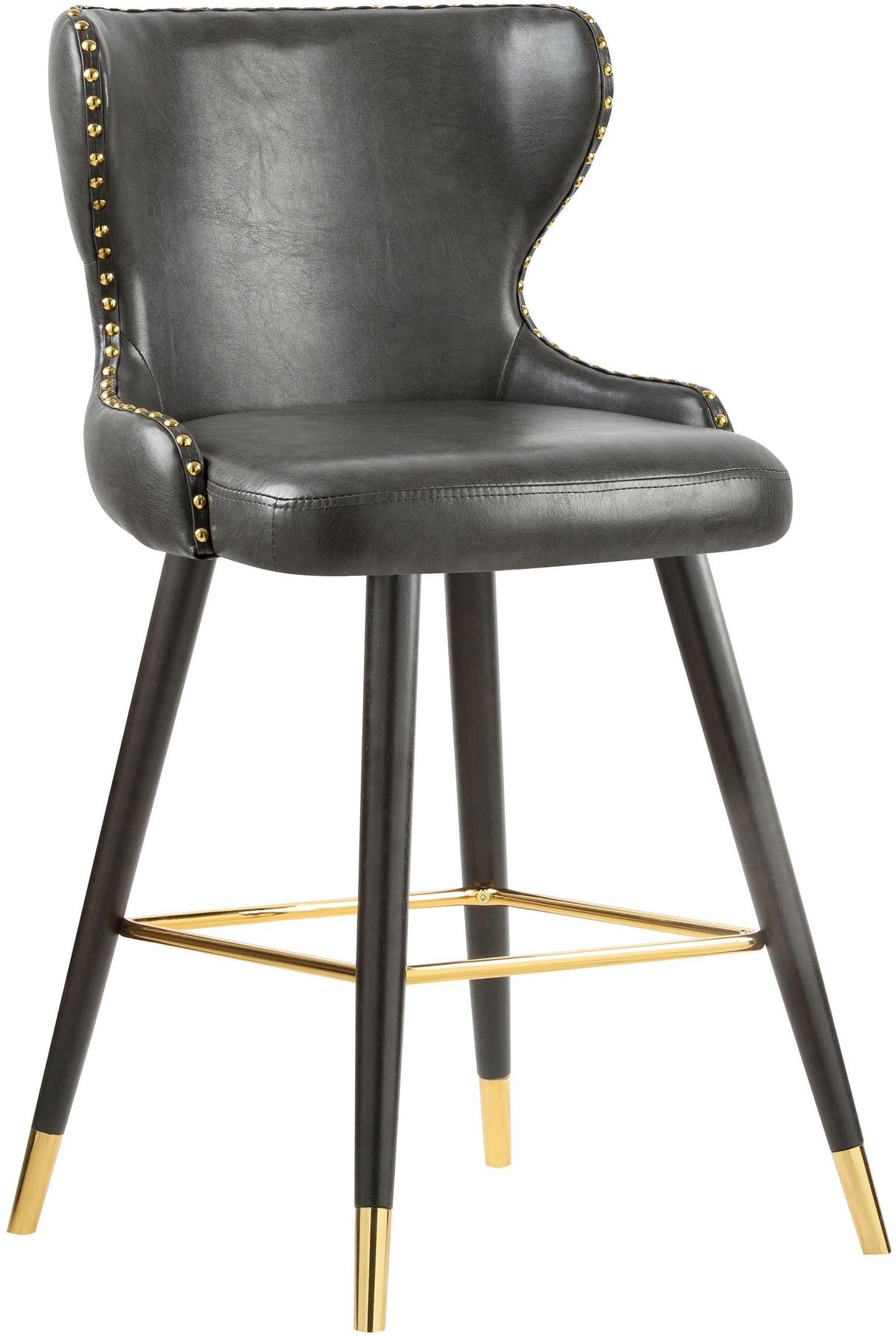 Hendrix Grey Faux Leather Counter/Bar Stool - galleria furniture outlet
