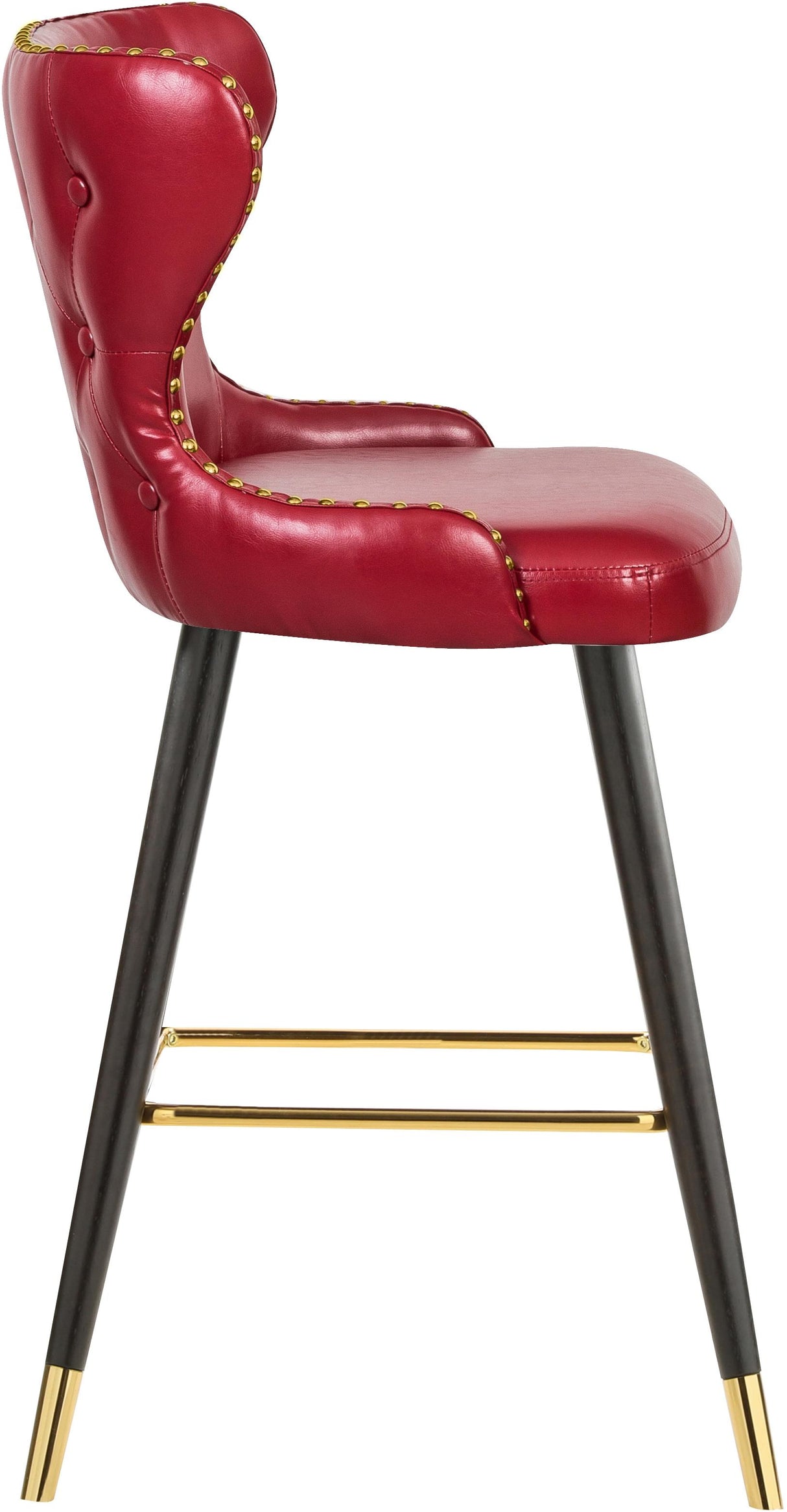 Hendrix Red Faux Leather Counter/Bar Stool - galleria furniture outlet