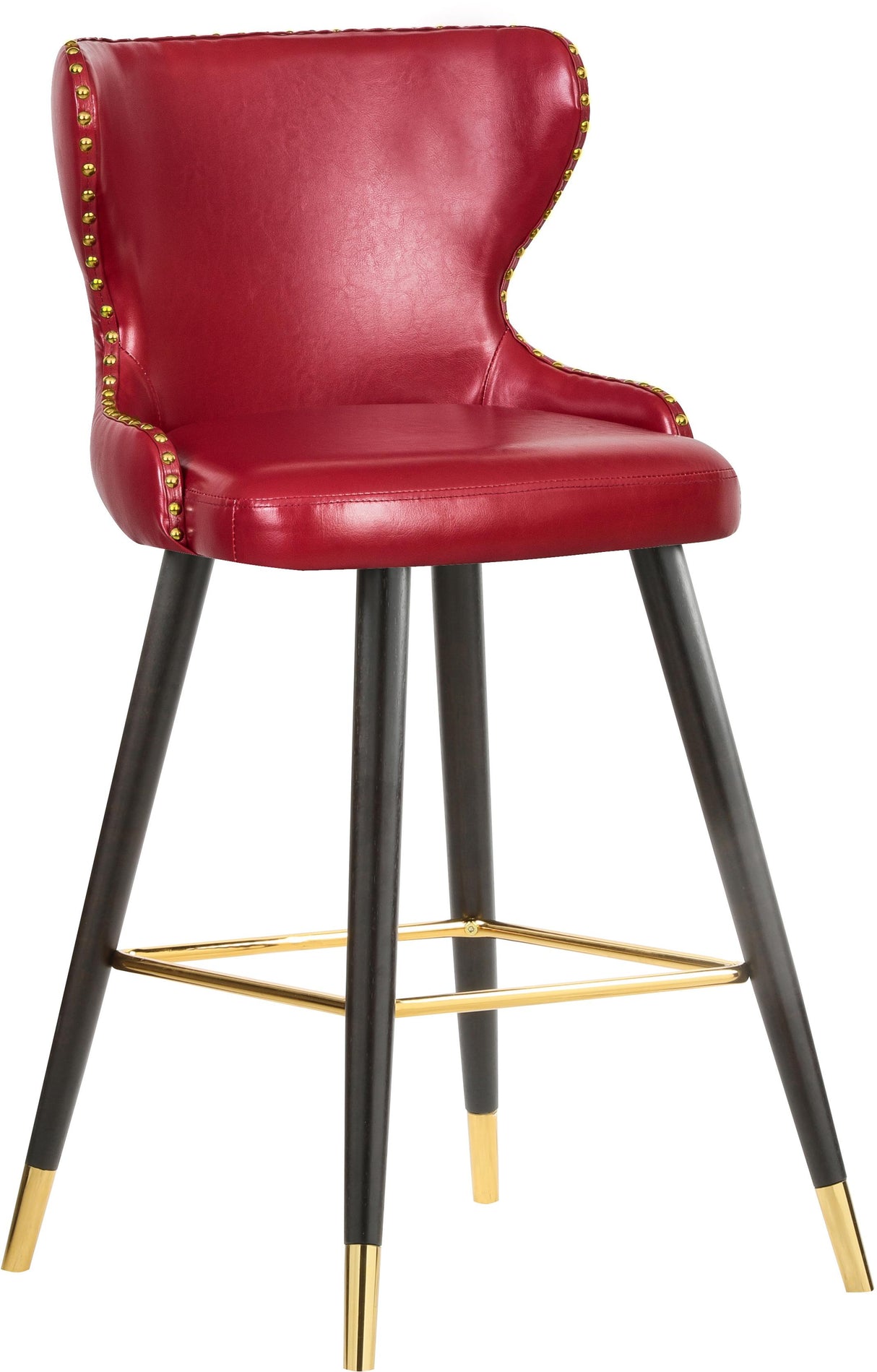 Hendrix Red Faux Leather Counter/Bar Stool - galleria furniture outlet