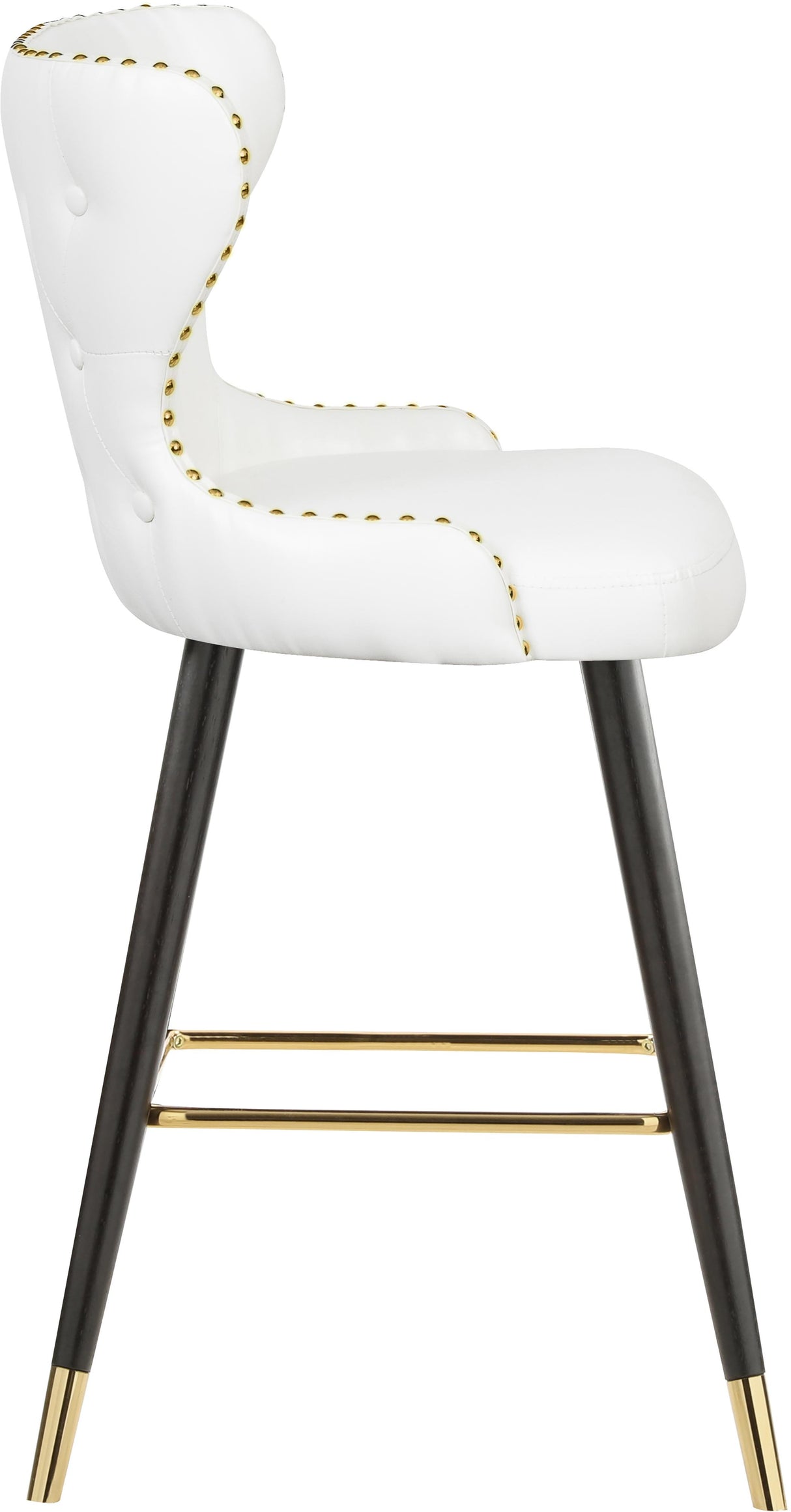 Hendrix White Faux Leather Counter/Bar Stool - galleria furniture outlet