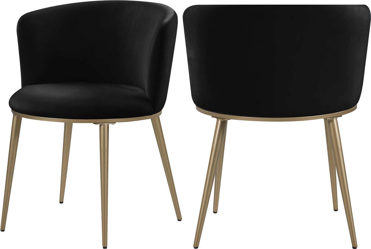 Skylar Black Velvet Dining Chair