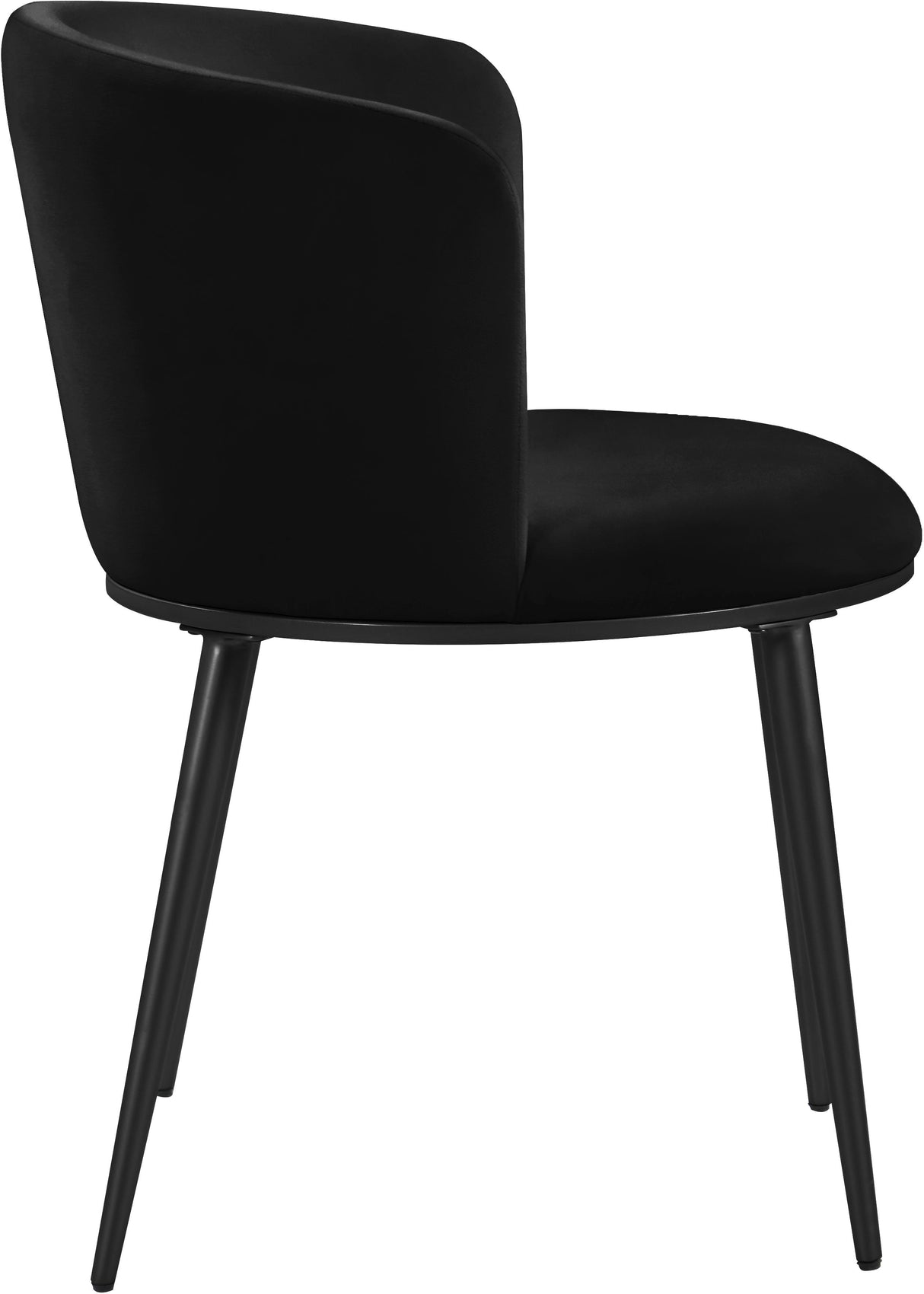 Skylar Black Velvet Dining Chair - galleria furniture outlet