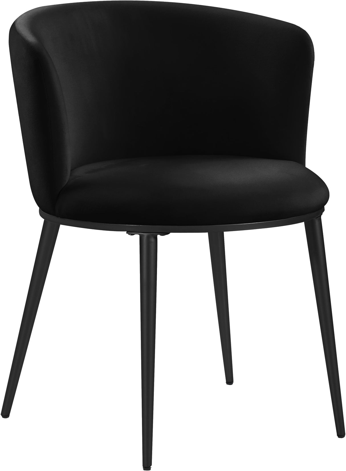 Skylar Black Velvet Dining Chair - galleria furniture outlet