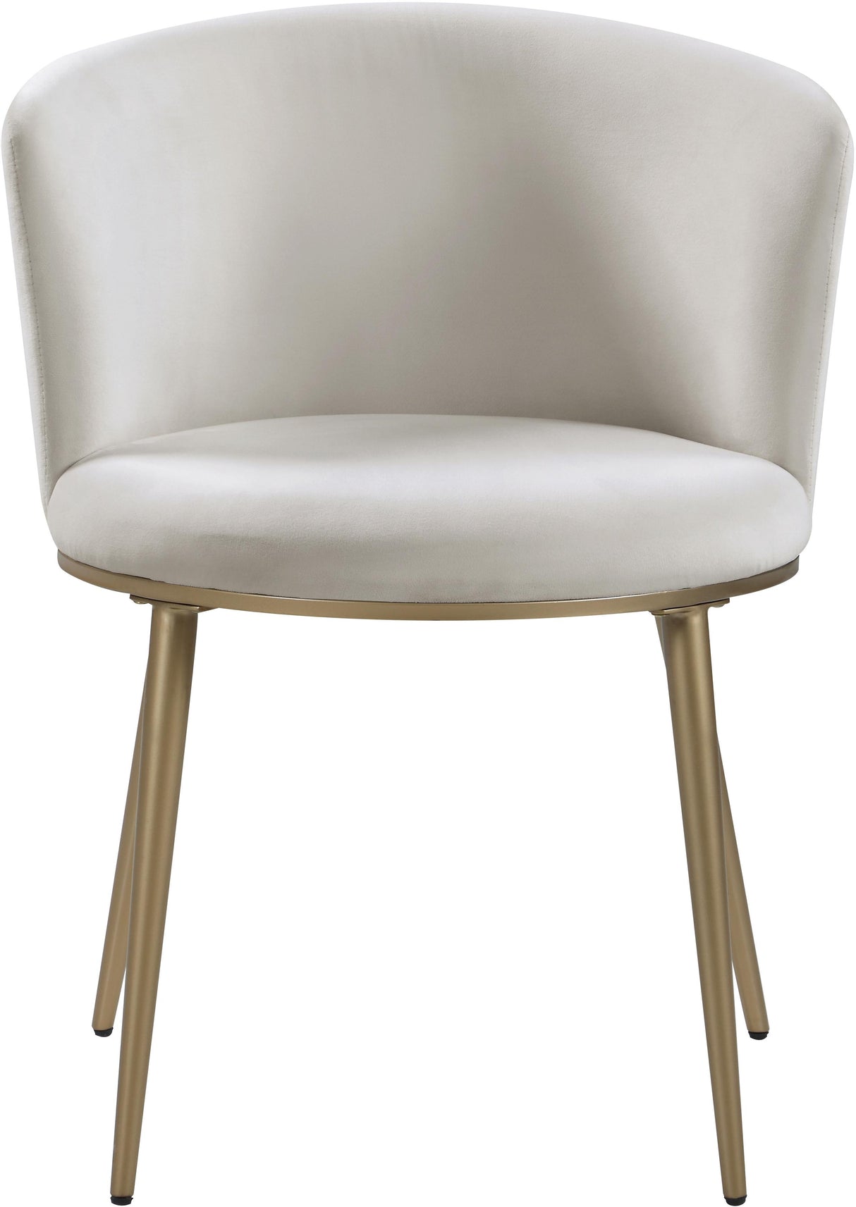 Skylar Cream Velvet Dining Chair - galleria furniture outlet