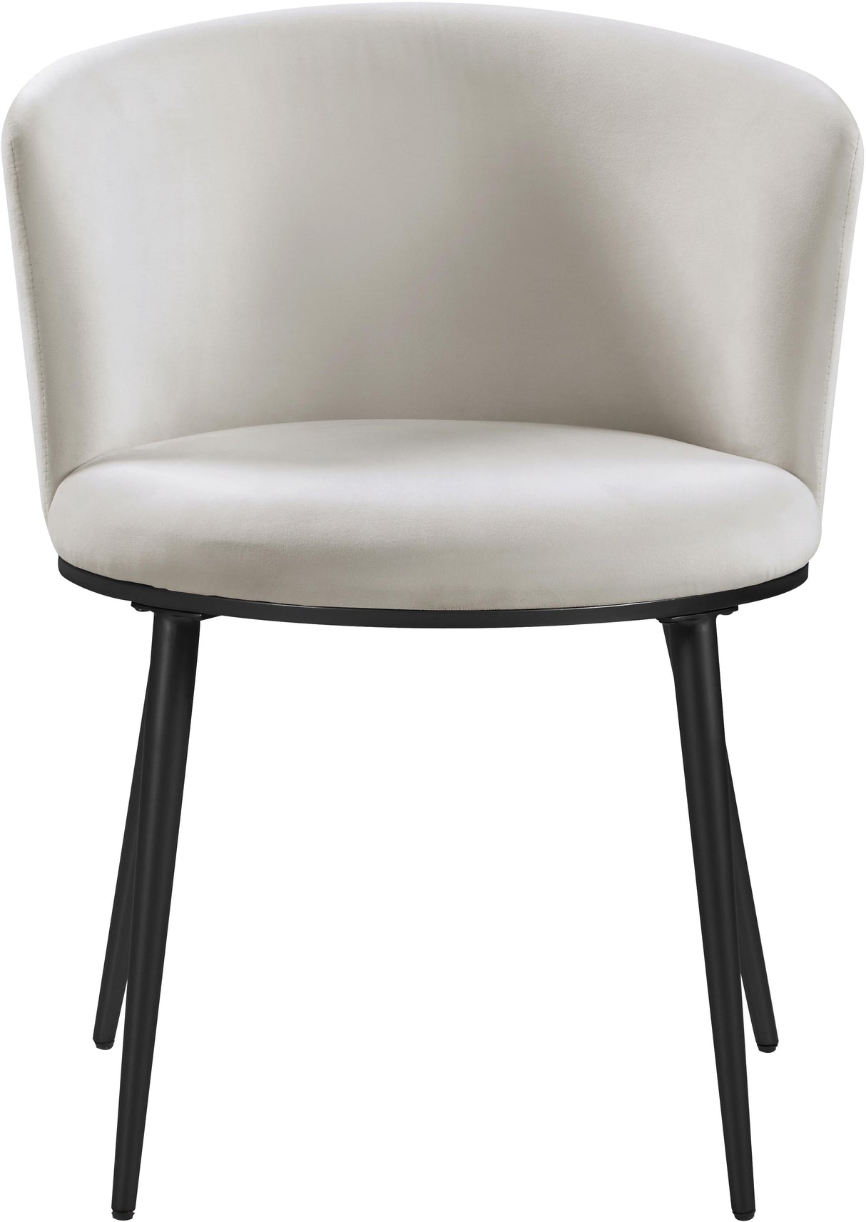 Skylar Cream Velvet Dining Chair - galleria furniture outlet
