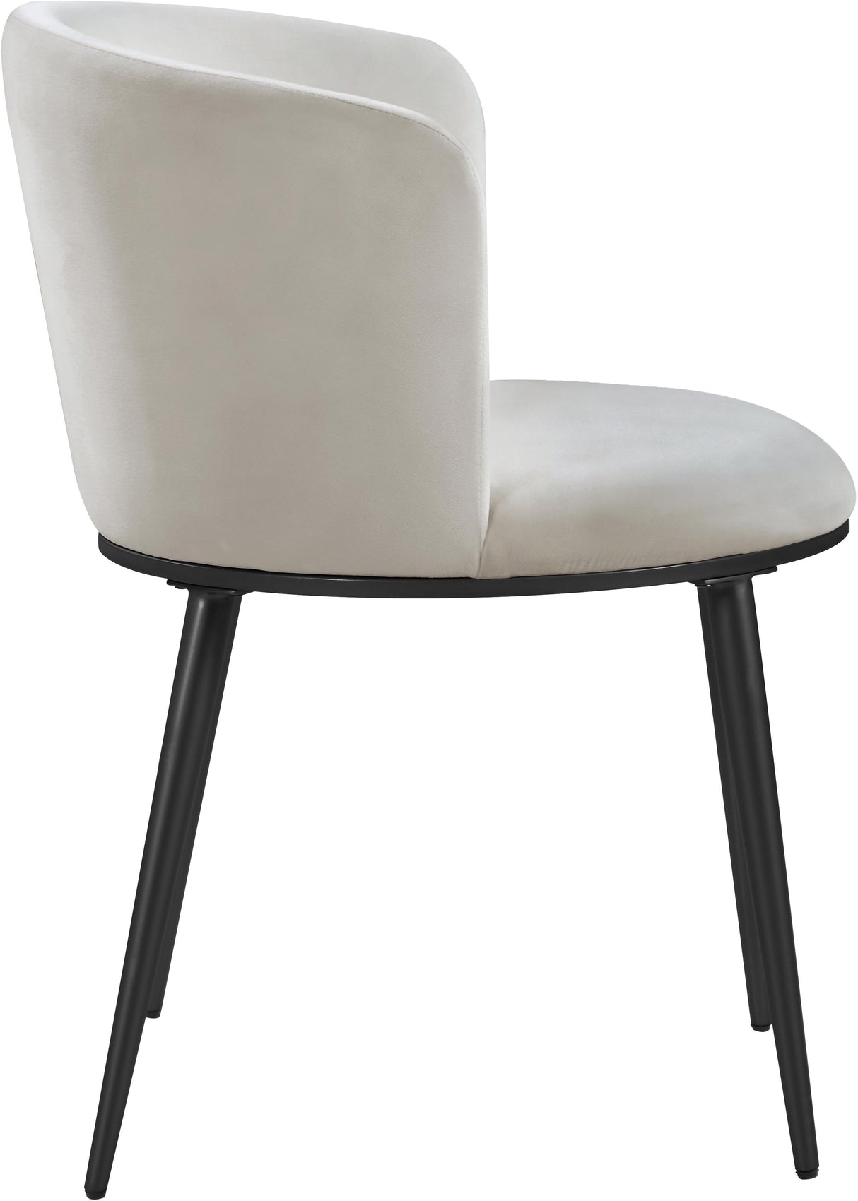 Skylar Cream Velvet Dining Chair - galleria furniture outlet