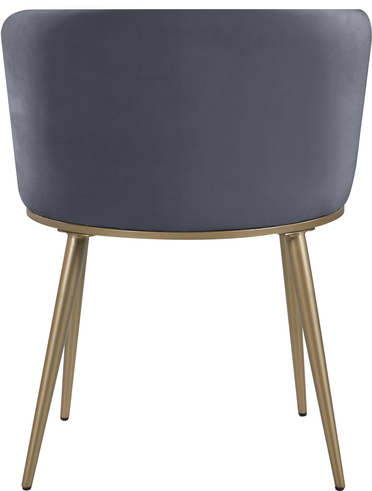 Skylar Grey Velvet Dining Chair - galleria furniture outlet