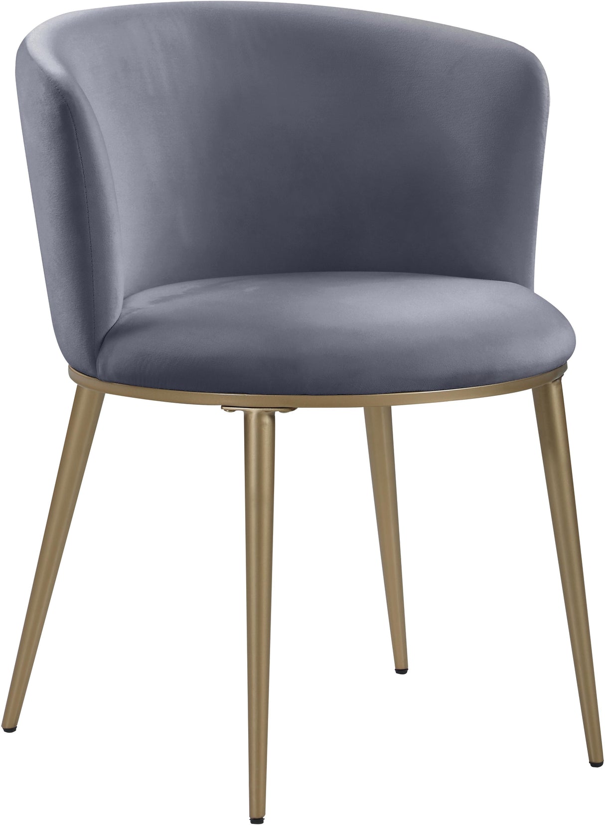 Skylar Grey Velvet Dining Chair - galleria furniture outlet