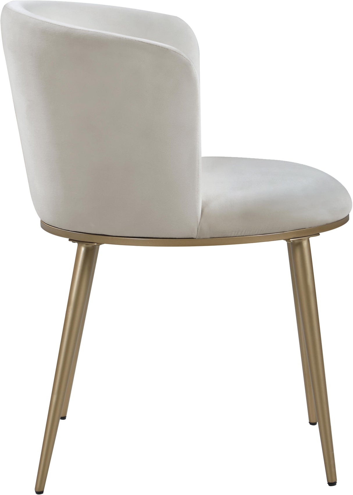 Skylar Cream Velvet Dining Chair - galleria furniture outlet