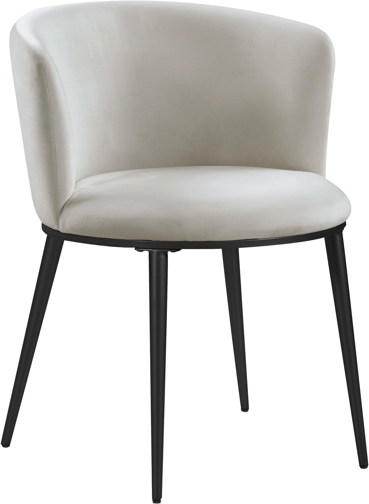 Skylar Cream Velvet Dining Chair - galleria furniture outlet