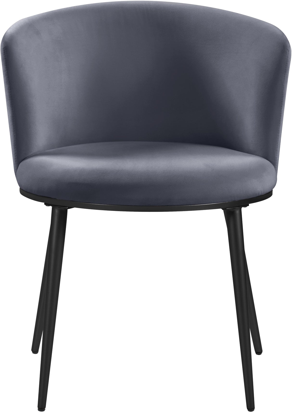 Skylar Grey Velvet Dining Chair - galleria furniture outlet