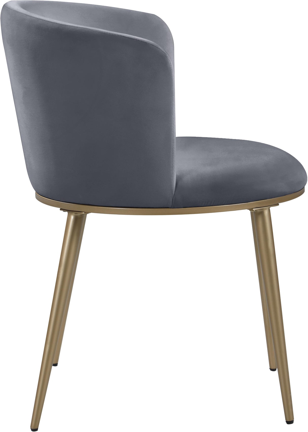 Skylar Grey Velvet Dining Chair - galleria furniture outlet