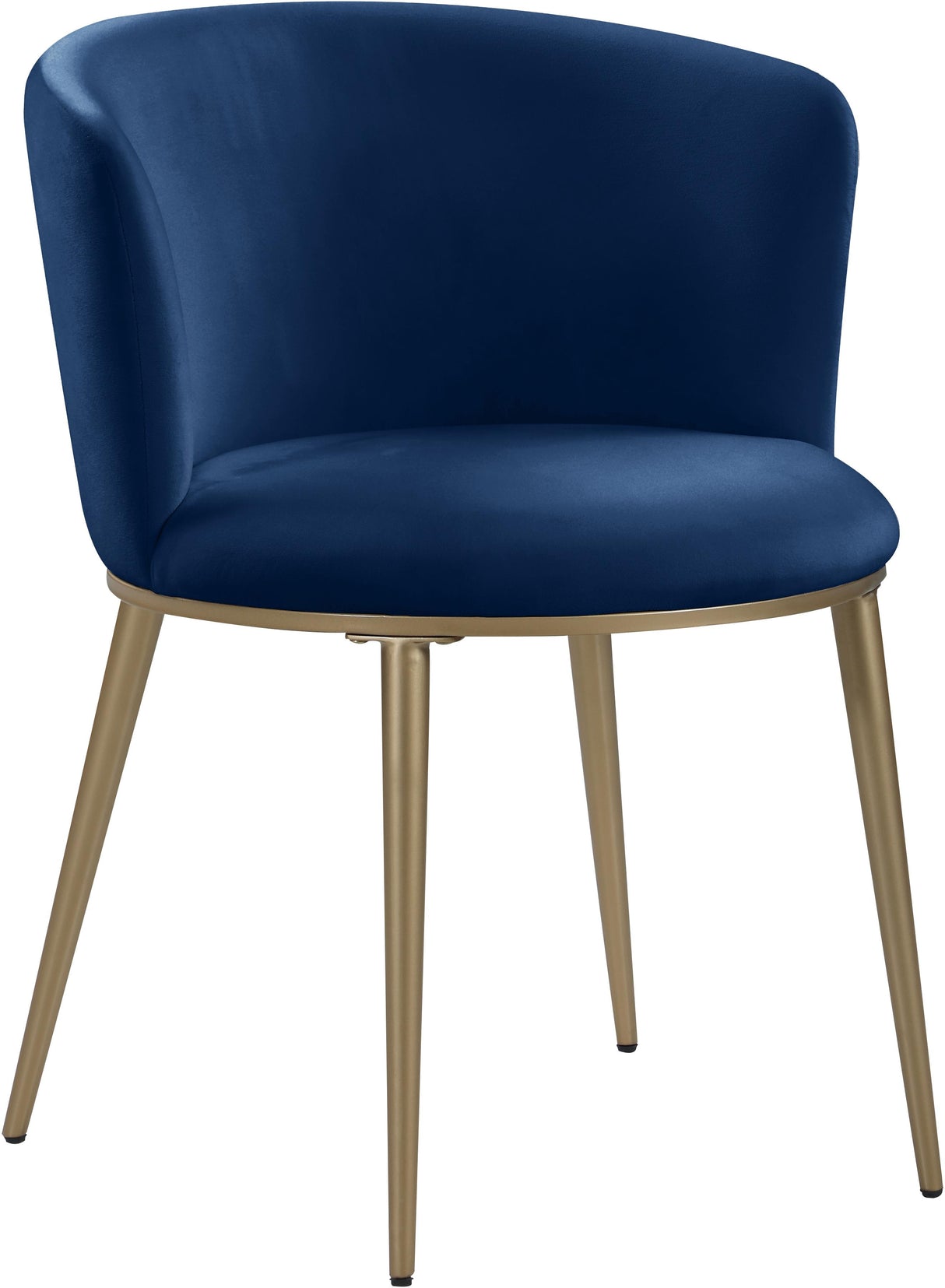Skylar Navy Velvet Dining Chair - galleria furniture outlet