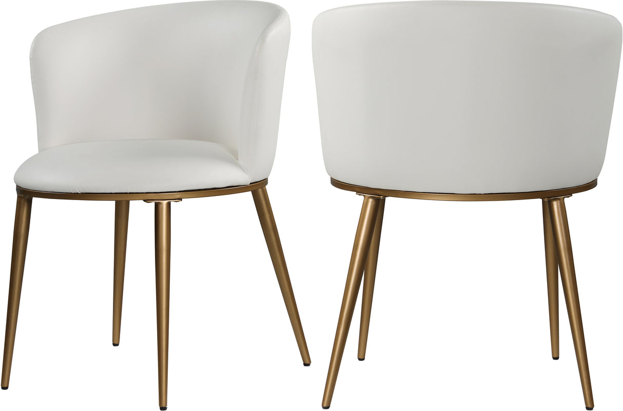 Skylar White Faux Leather Dining Chair