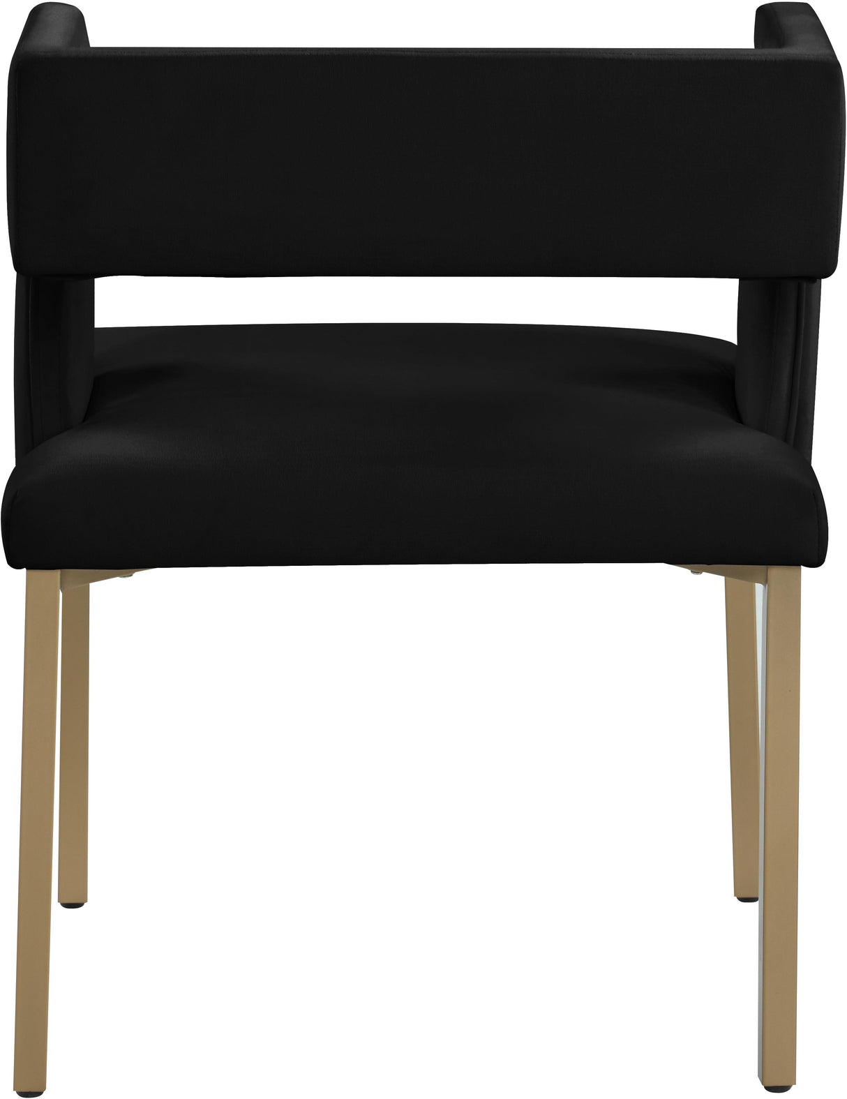 Caleb Black Velvet Dining Chair - galleria furniture outlet
