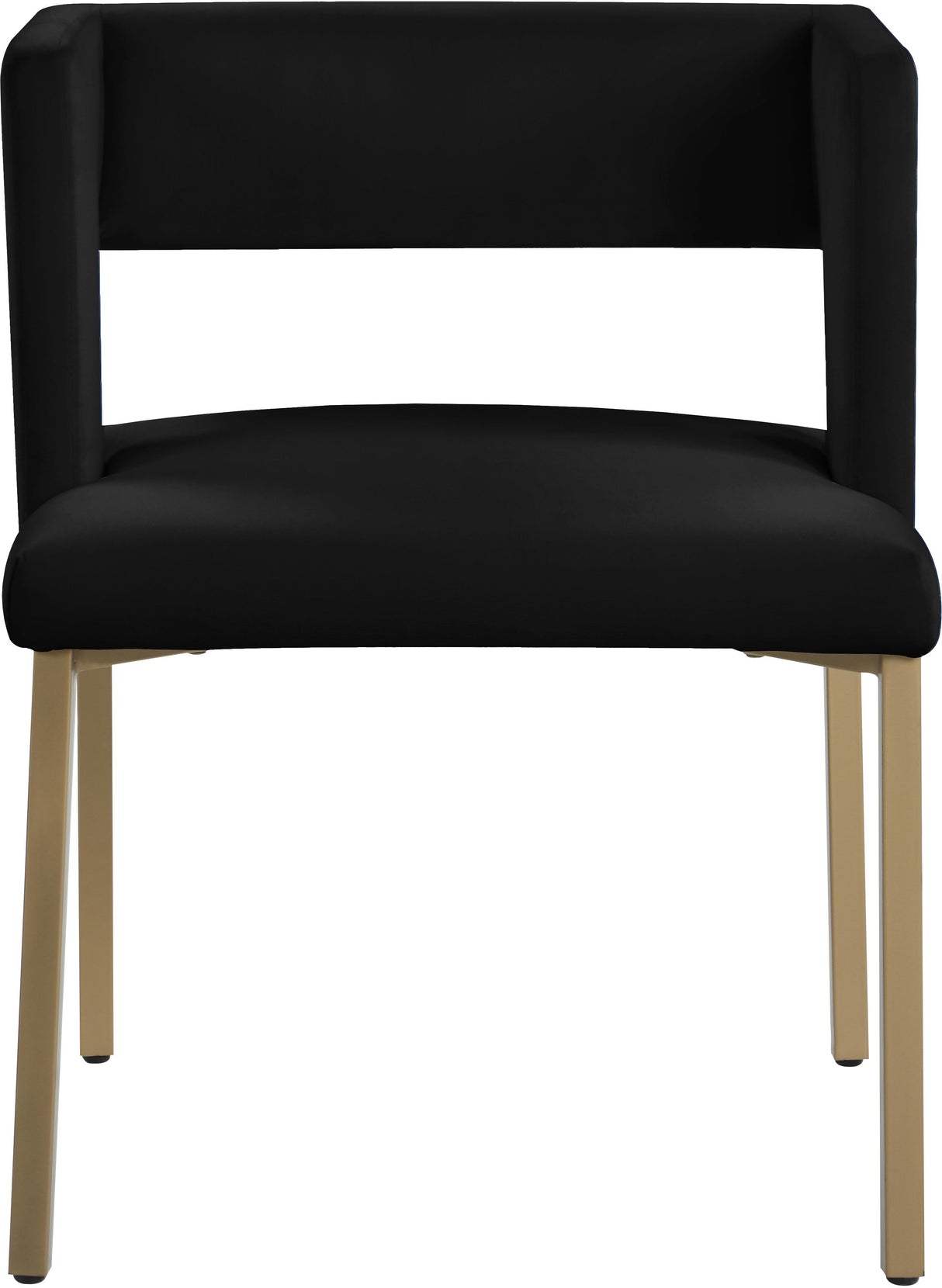 Caleb Black Velvet Dining Chair - galleria furniture outlet
