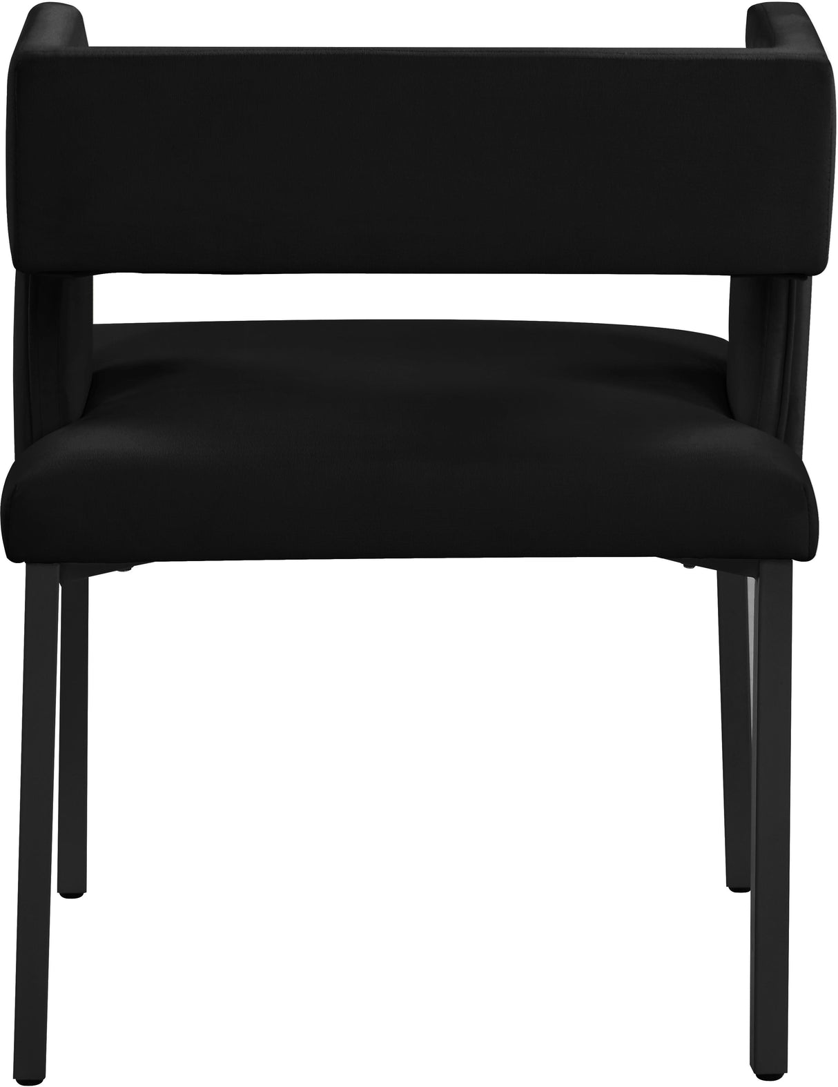 Caleb Black Velvet Dining Chair - galleria furniture outlet