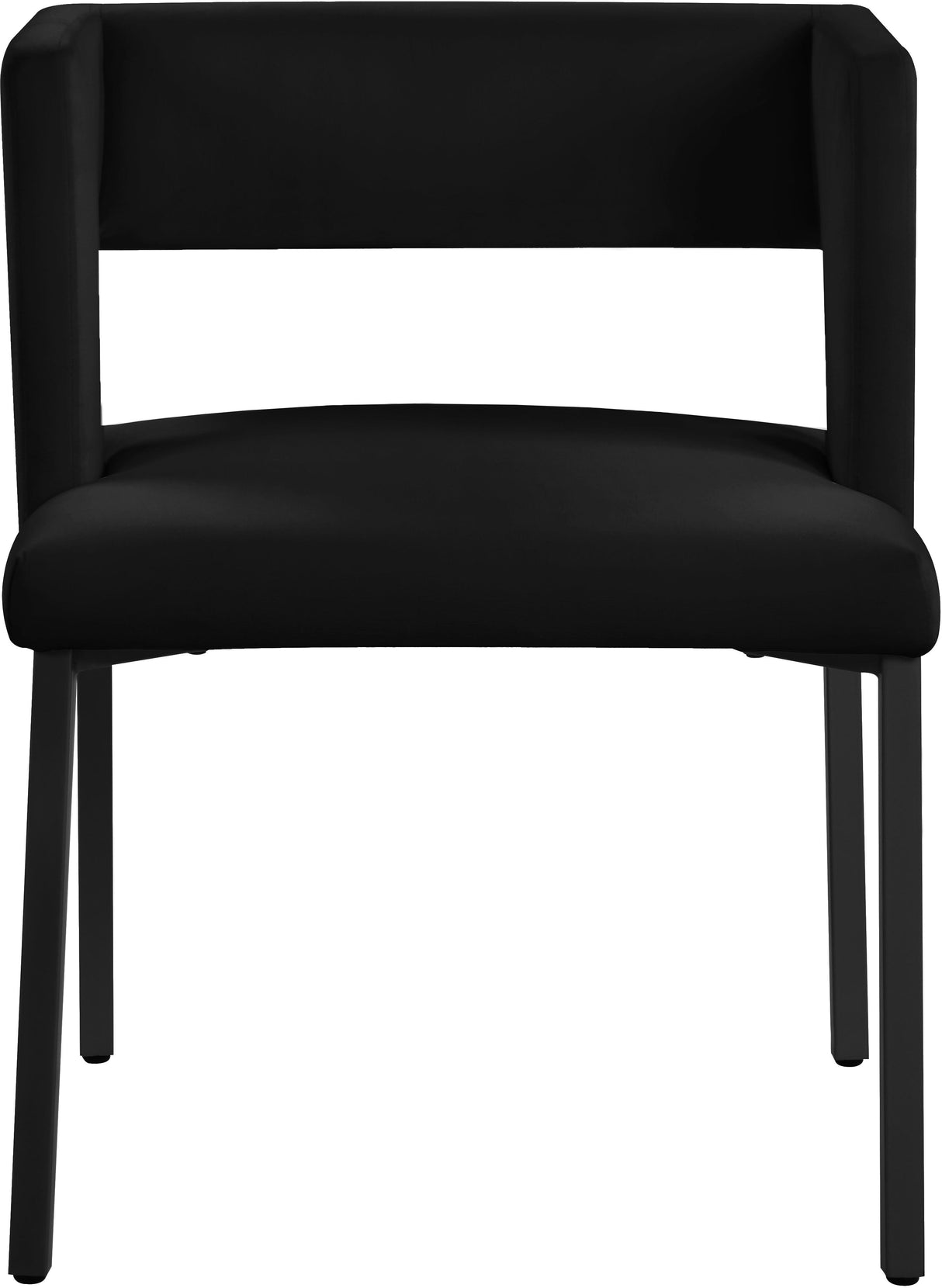 Caleb Black Velvet Dining Chair - galleria furniture outlet