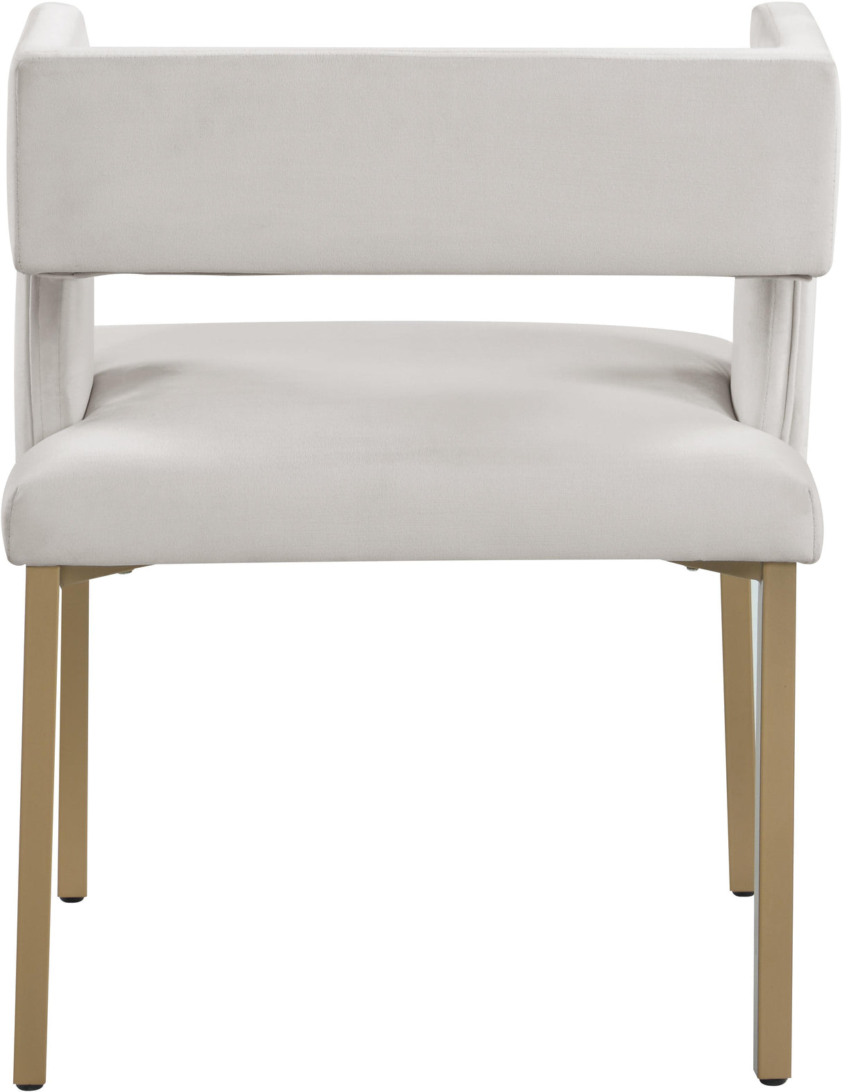 Caleb Cream Velvet Dining Chair - galleria furniture outlet