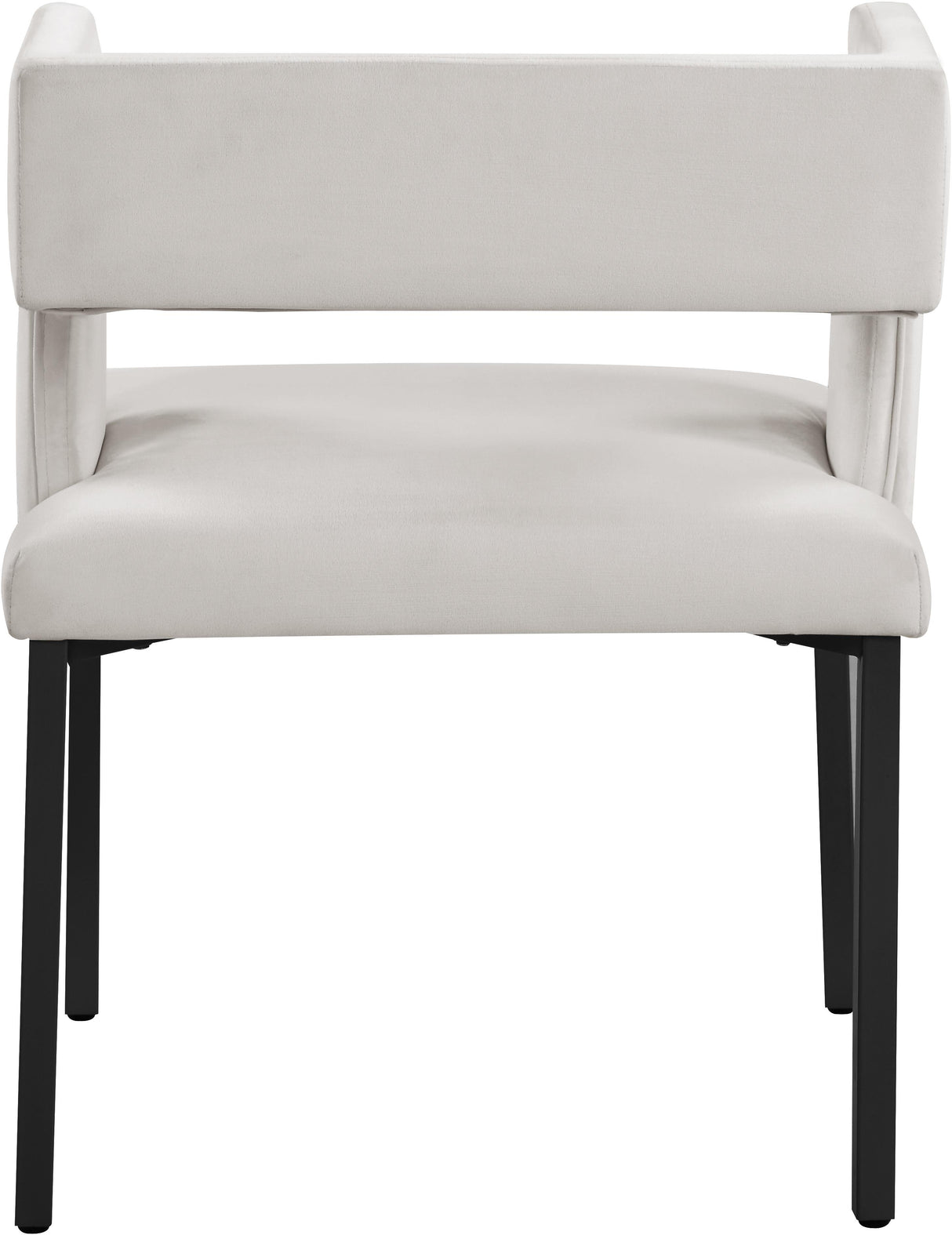 Caleb Cream Velvet Dining Chair - galleria furniture outlet