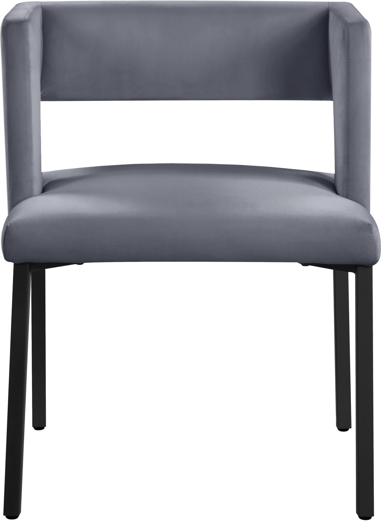 Caleb Grey Velvet Dining Chair - galleria furniture outlet