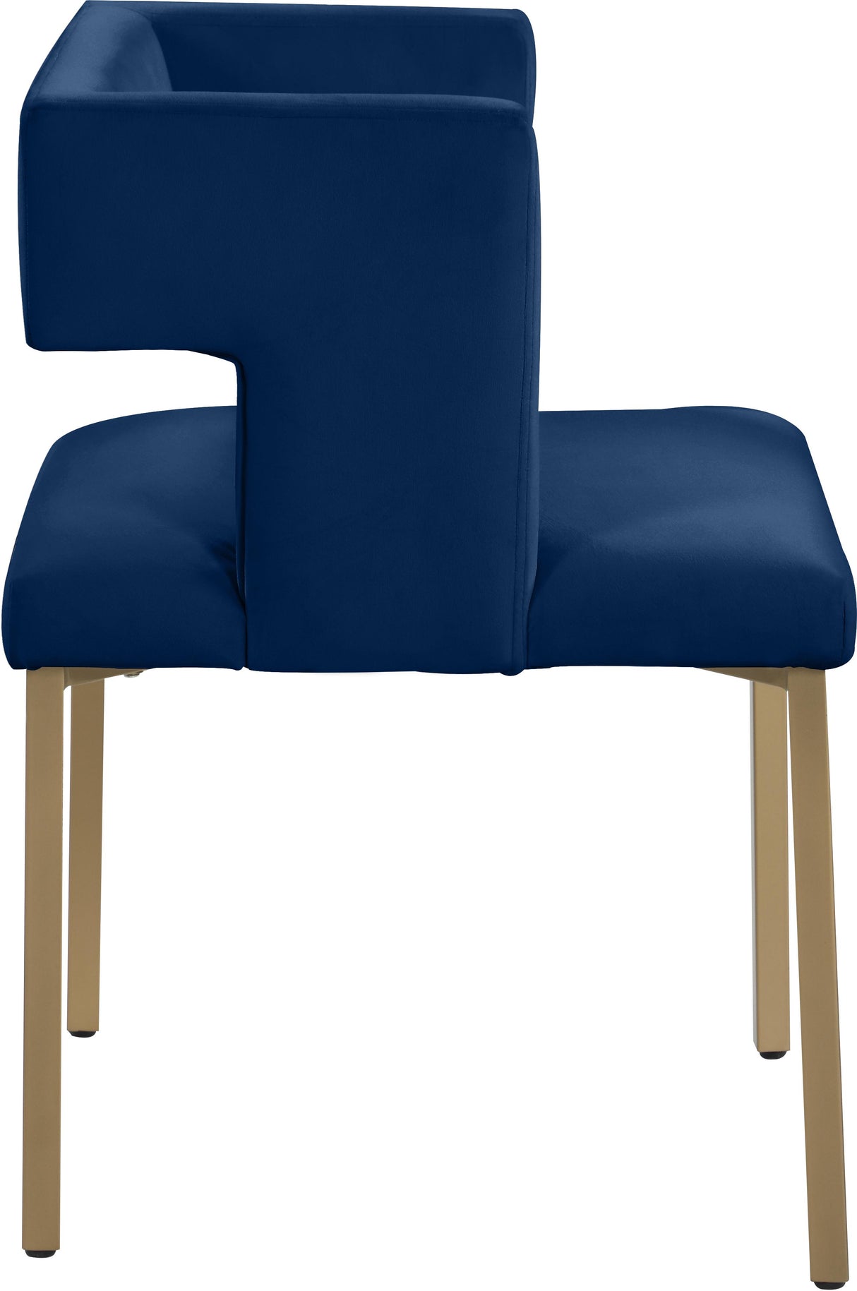 Caleb Navy Velvet Dining Chair - galleria furniture outlet
