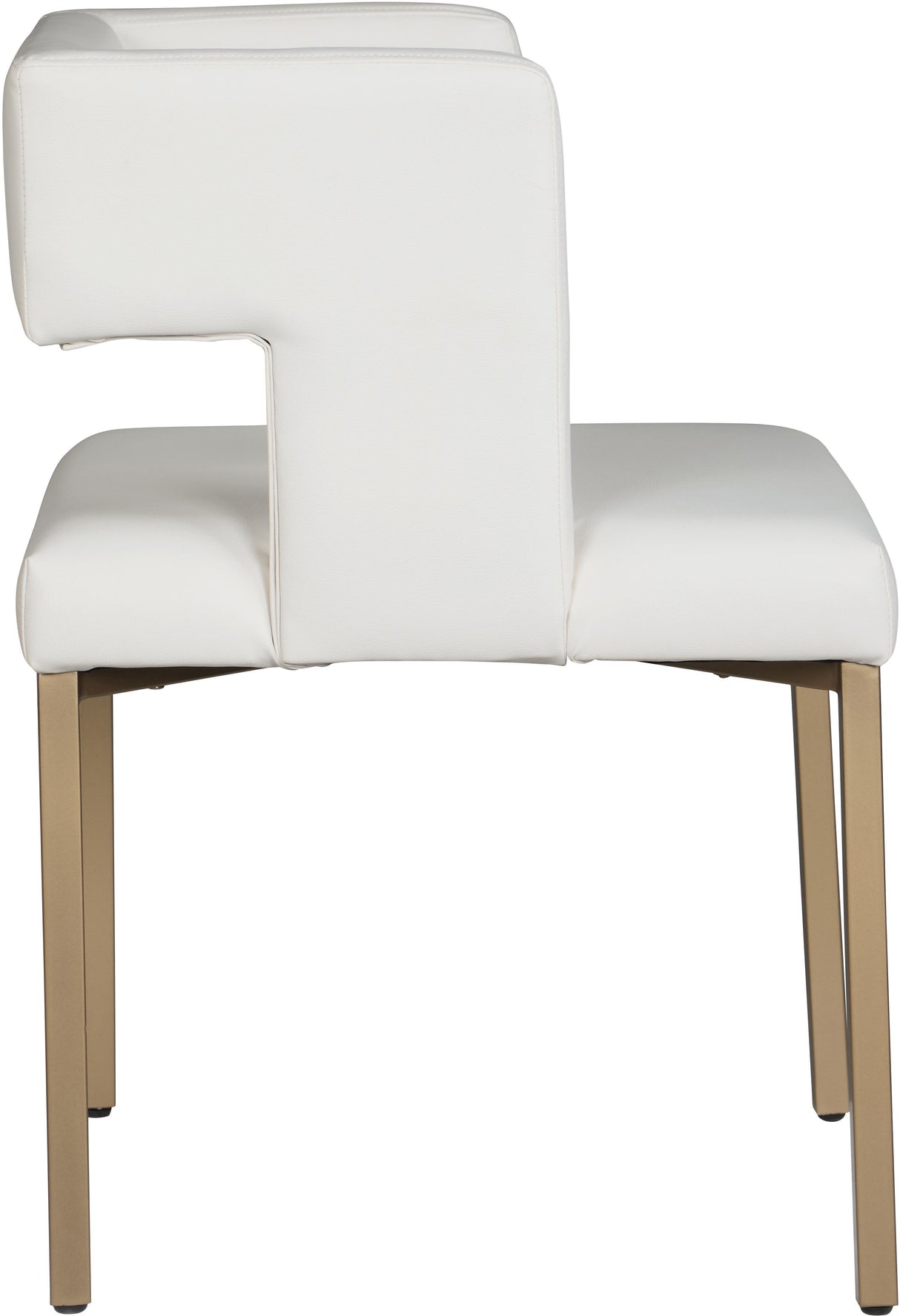 Caleb White Faux Leather Dining Chair - galleria furniture outlet