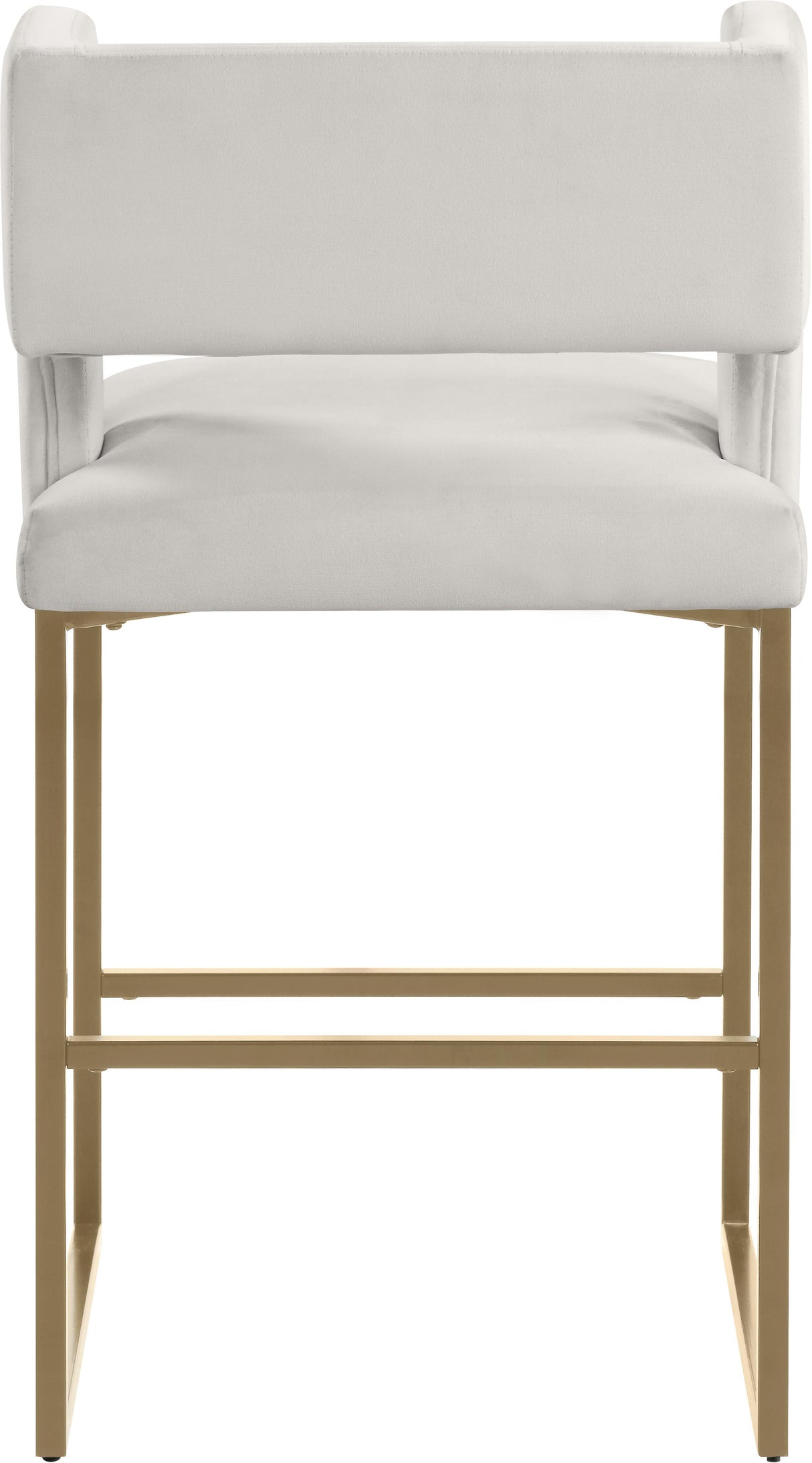 Caleb Cream Velvet Counter Stool - galleria furniture outlet