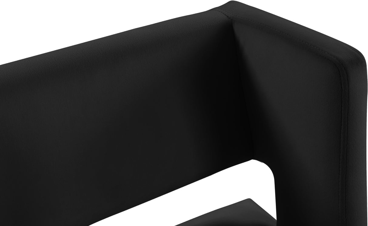Caleb Black Velvet Counter Stool - galleria furniture outlet