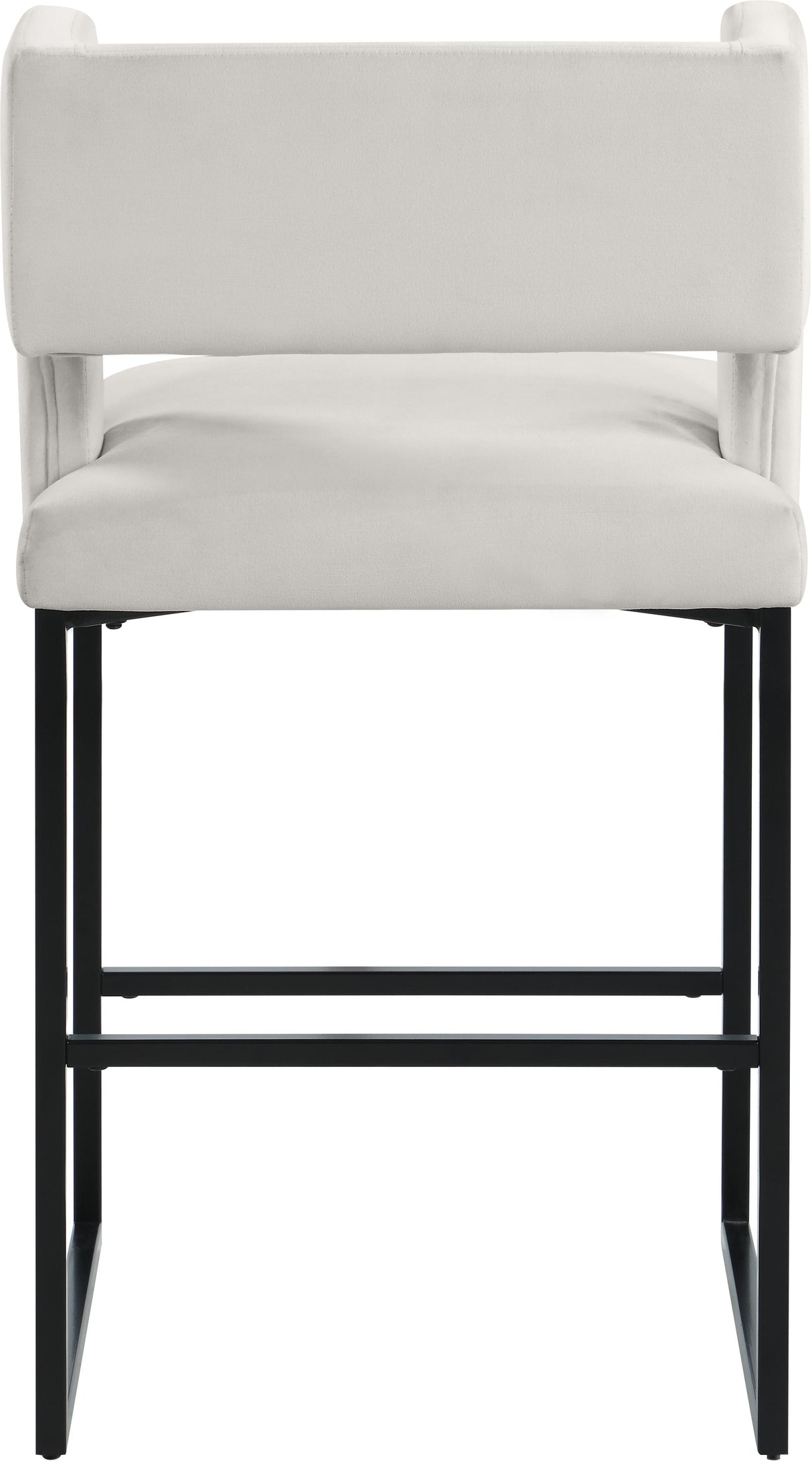 Caleb Cream Velvet Counter Stool - galleria furniture outlet